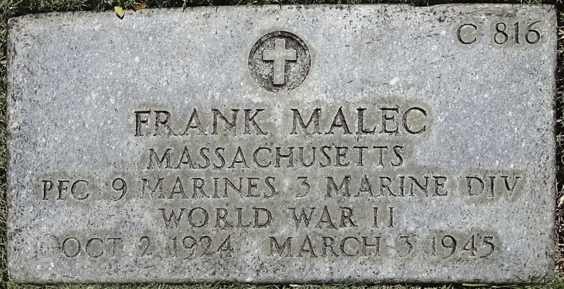 Gravesite marker image for frank malec