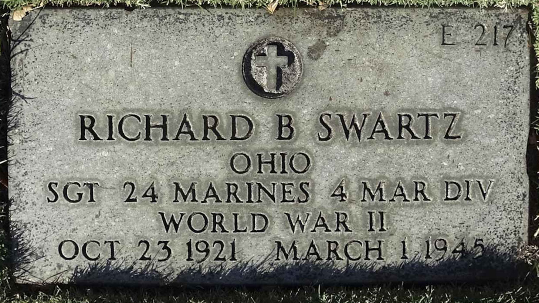 Gravesite marker image for richard bernard swartz