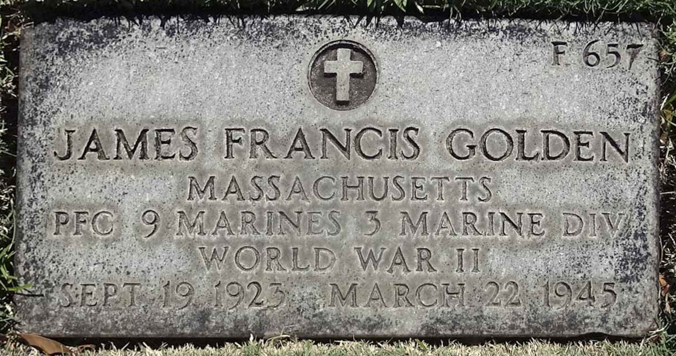 Gravesite marker image for james francis golden