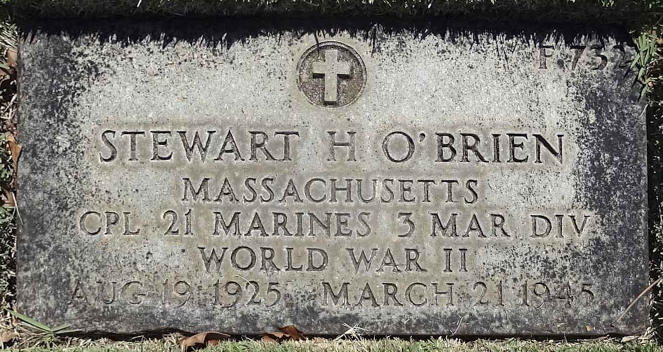 Gravesite marker image for stewart h o'brien