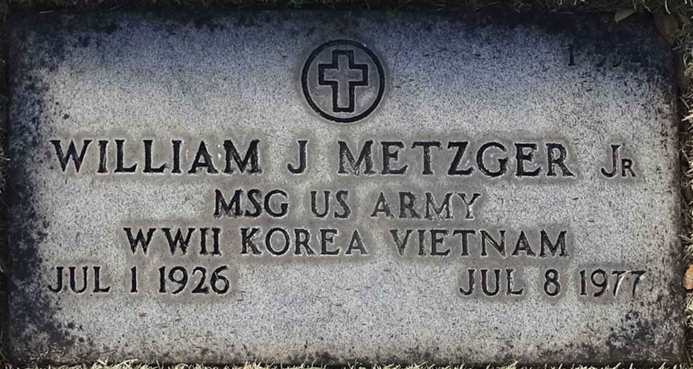 Gravesite marker image for william j metzger jr