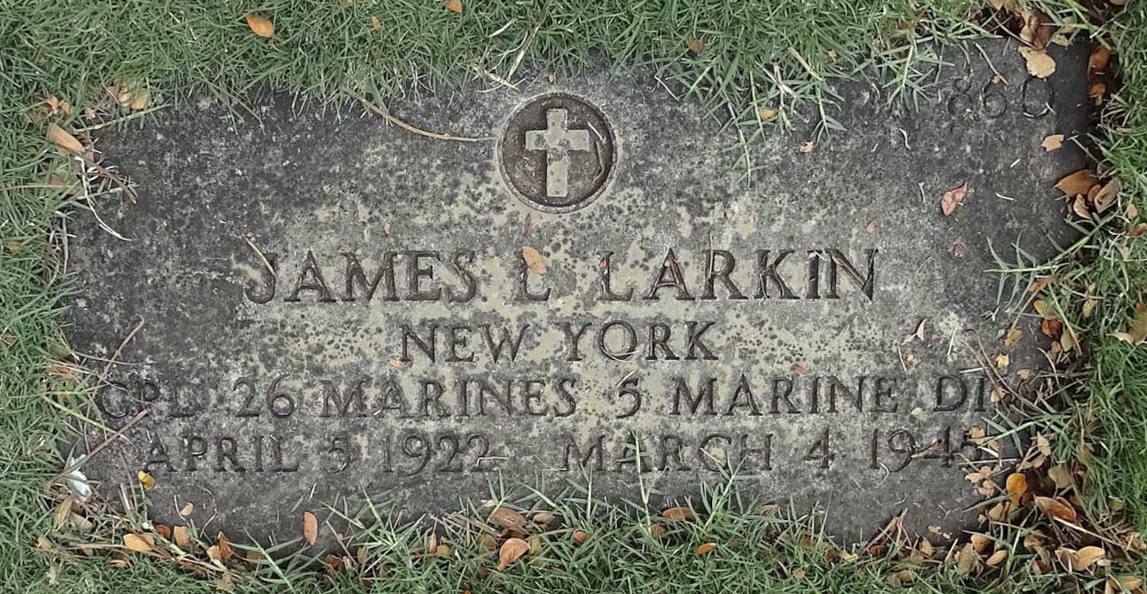 Gravesite marker image for james l larkin