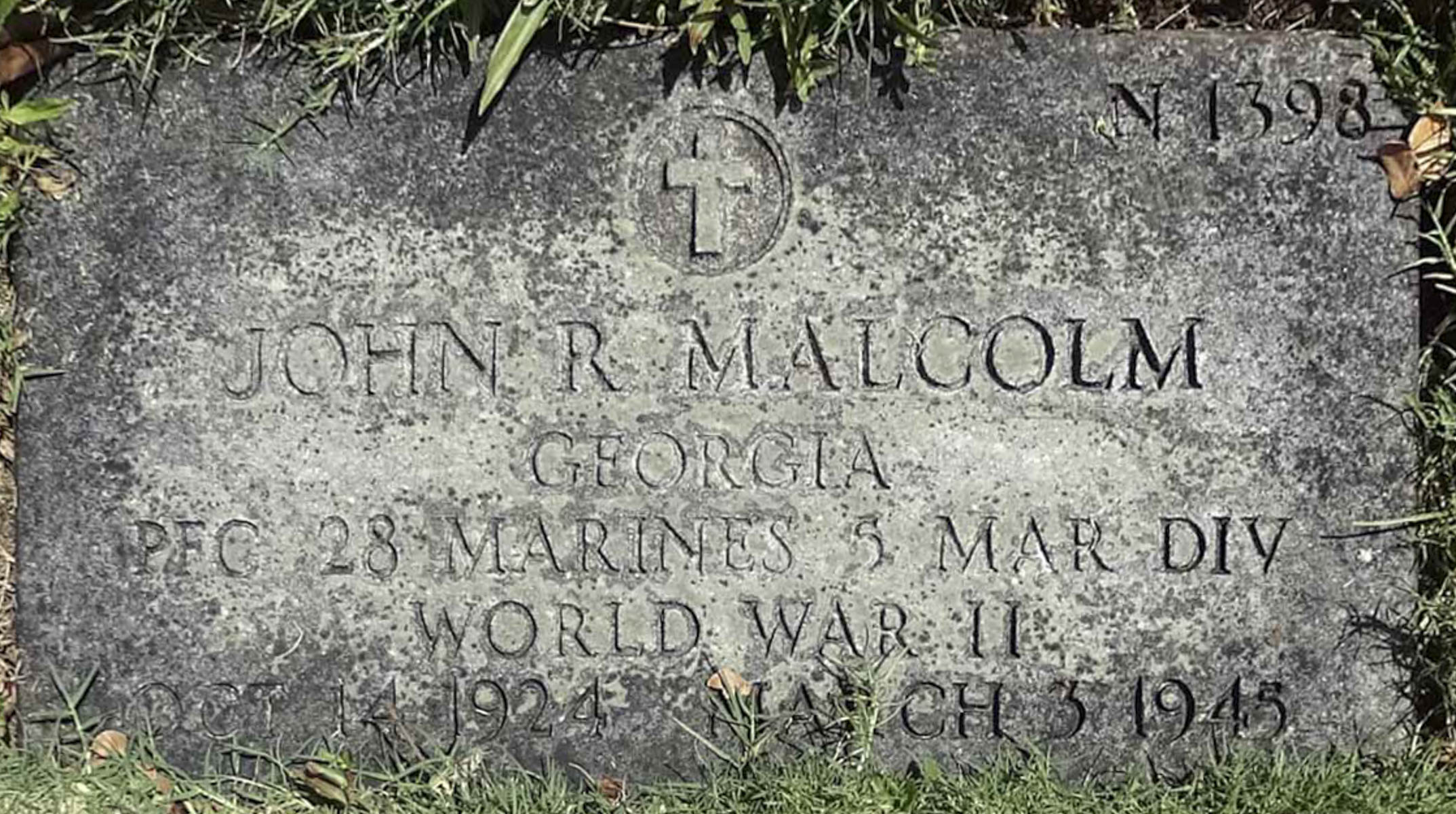 Gravesite marker image for john r malcolm