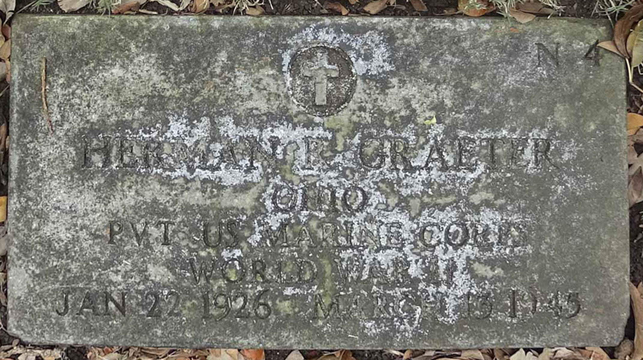 Gravesite marker image for herman robert graeter