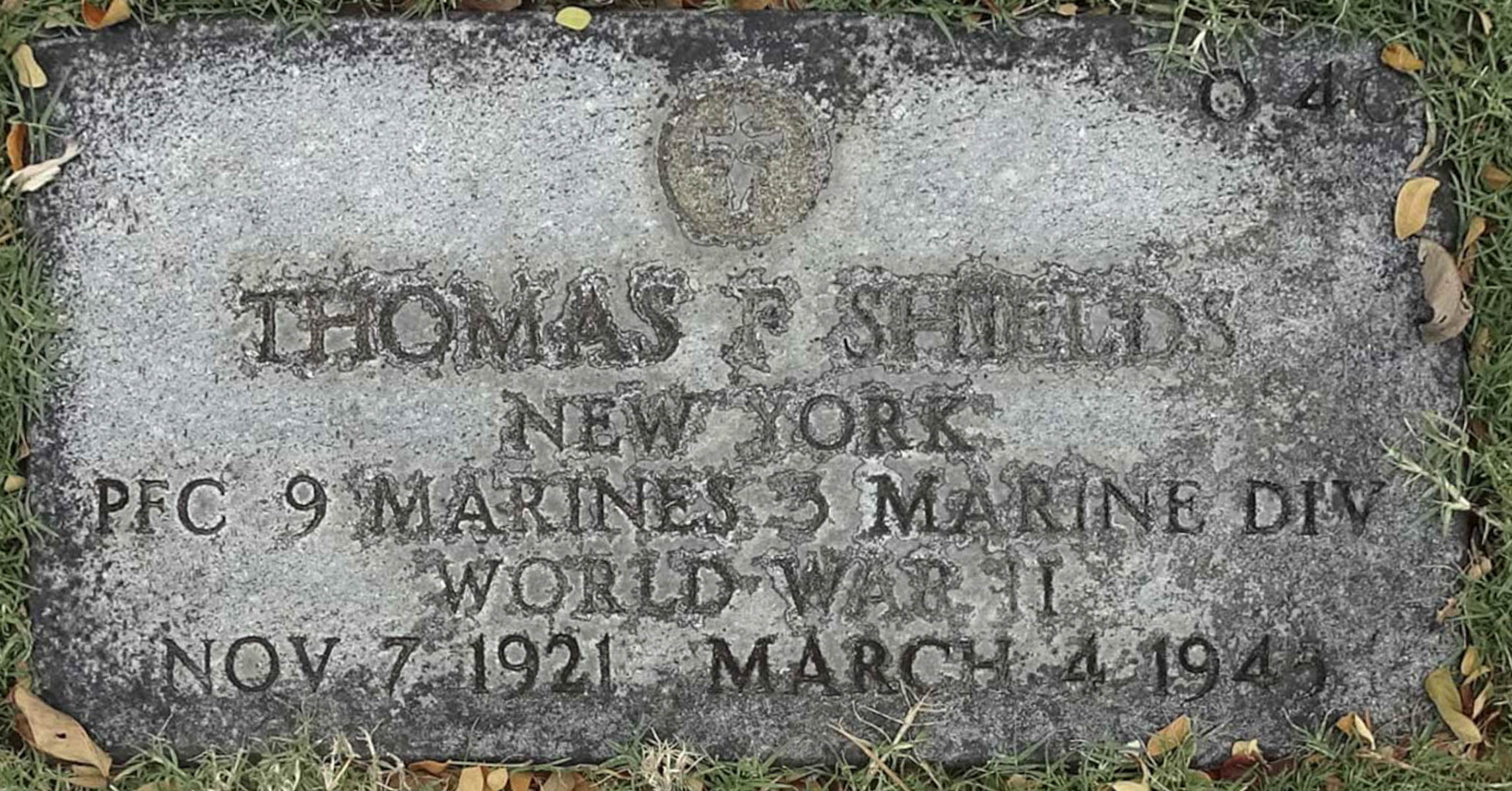 Gravesite marker image for thomas francis shields