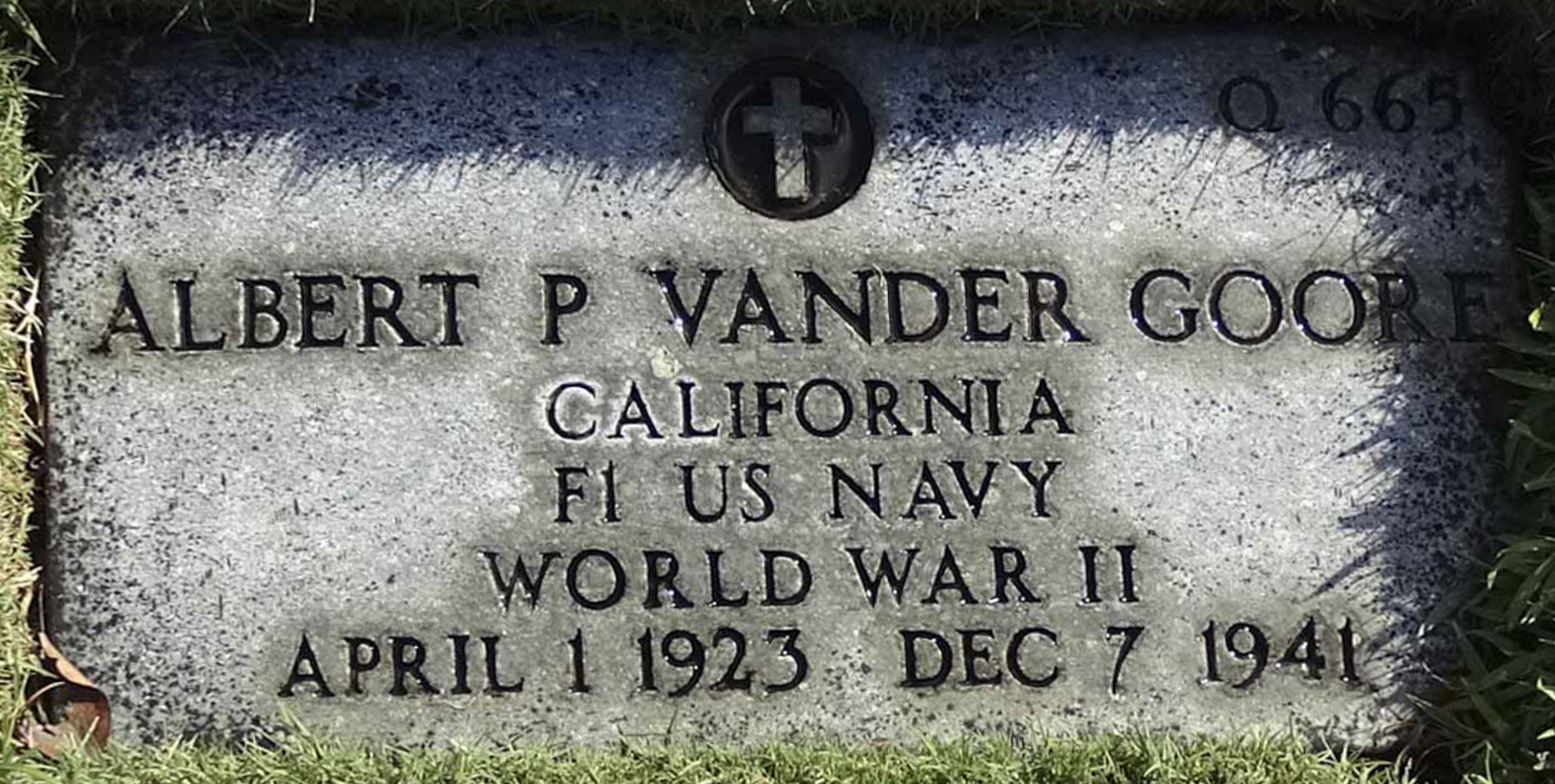 Gravesite marker image for albert peter vander goore