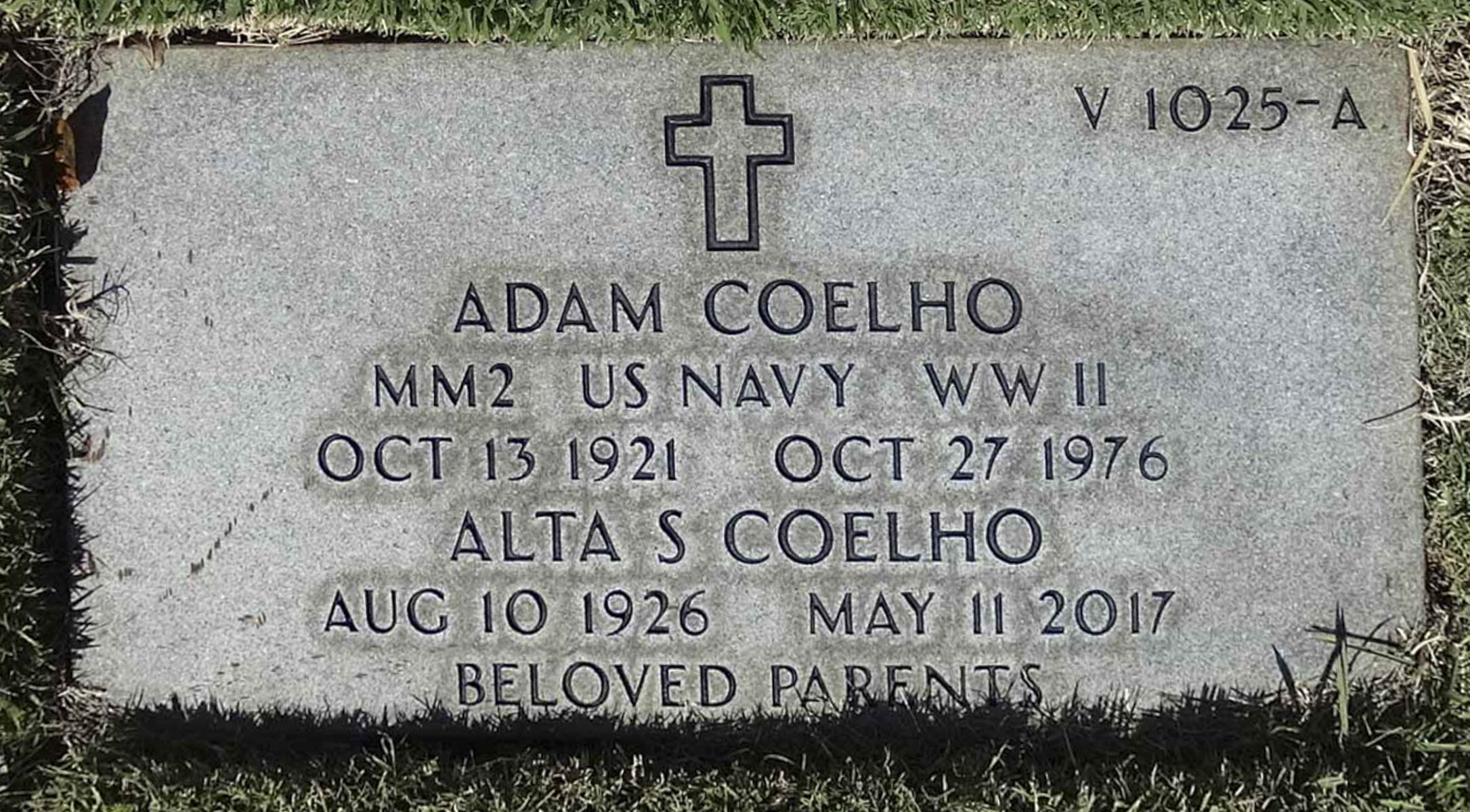 Gravesite marker image for adam coelho