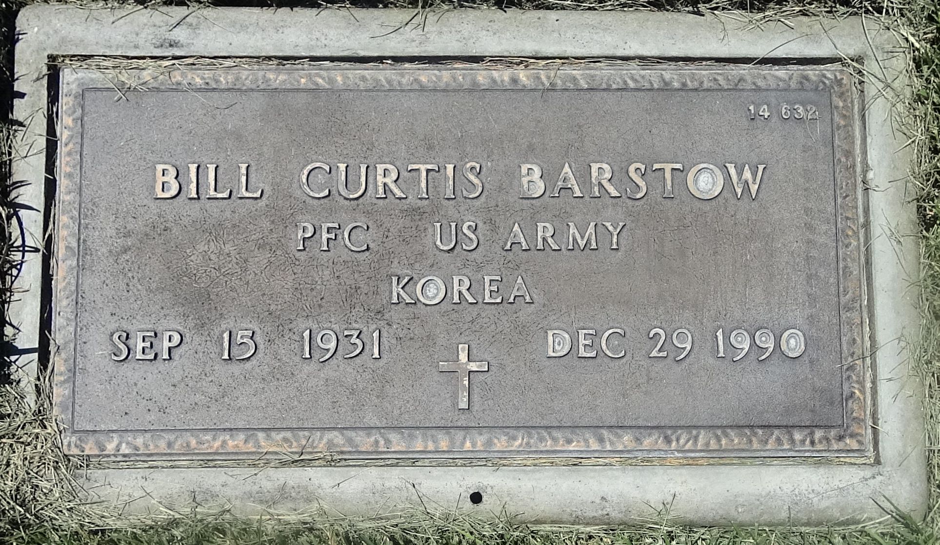 Gravesite marker image for bill curtis barstow