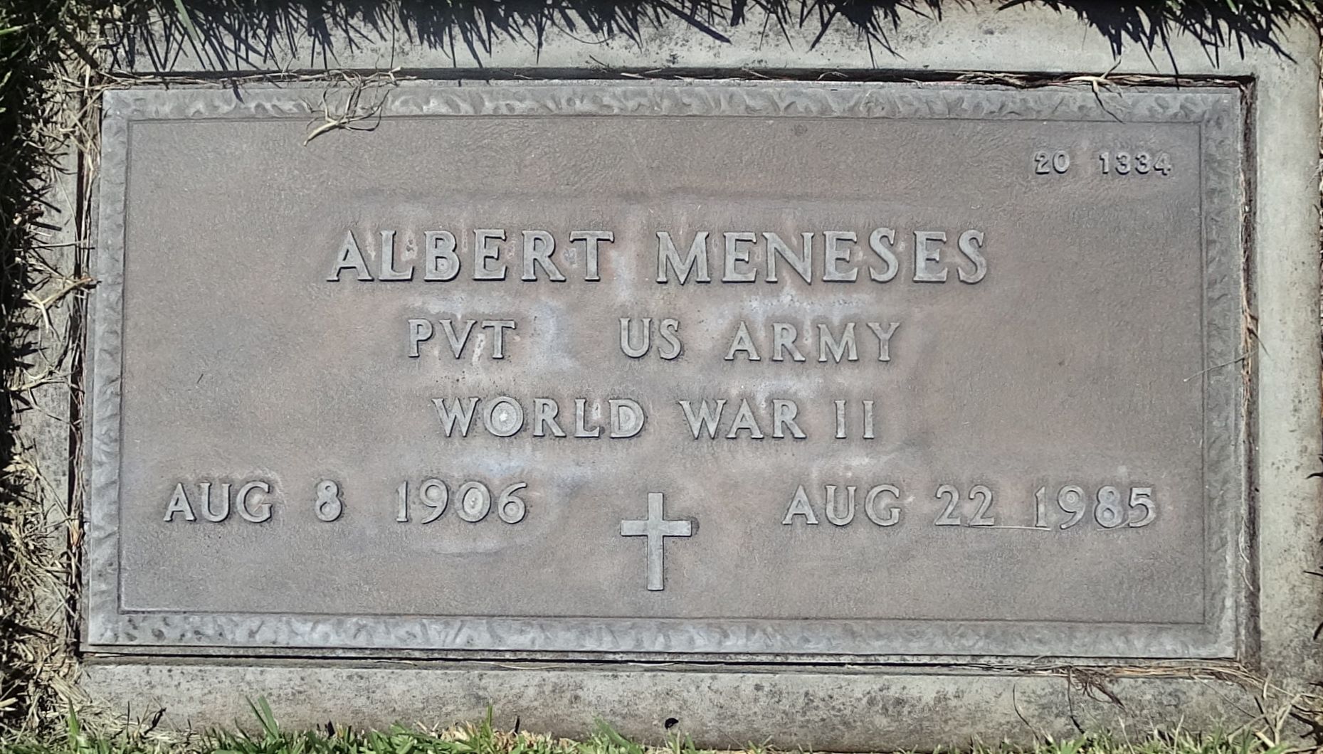 Gravesite marker image for albert meneses