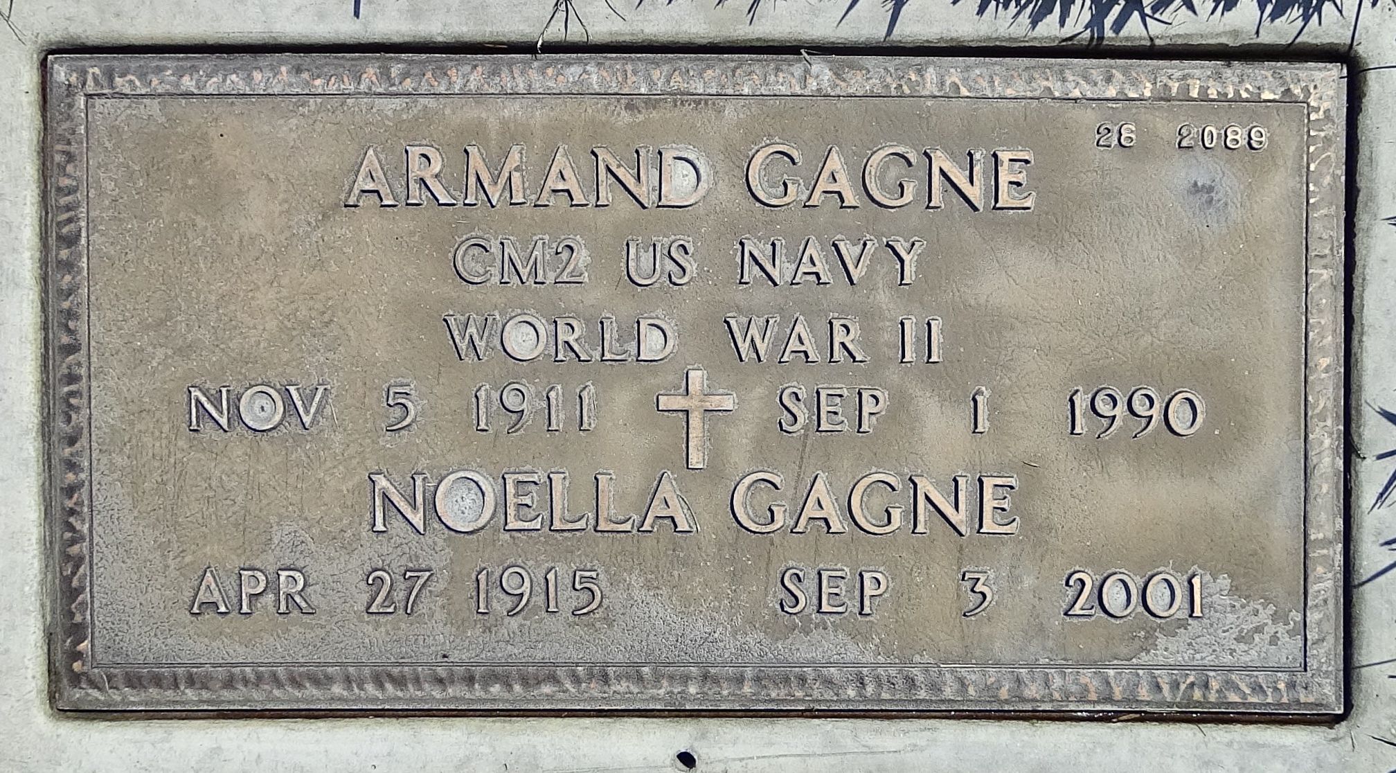 Gravesite marker image for armand gagne