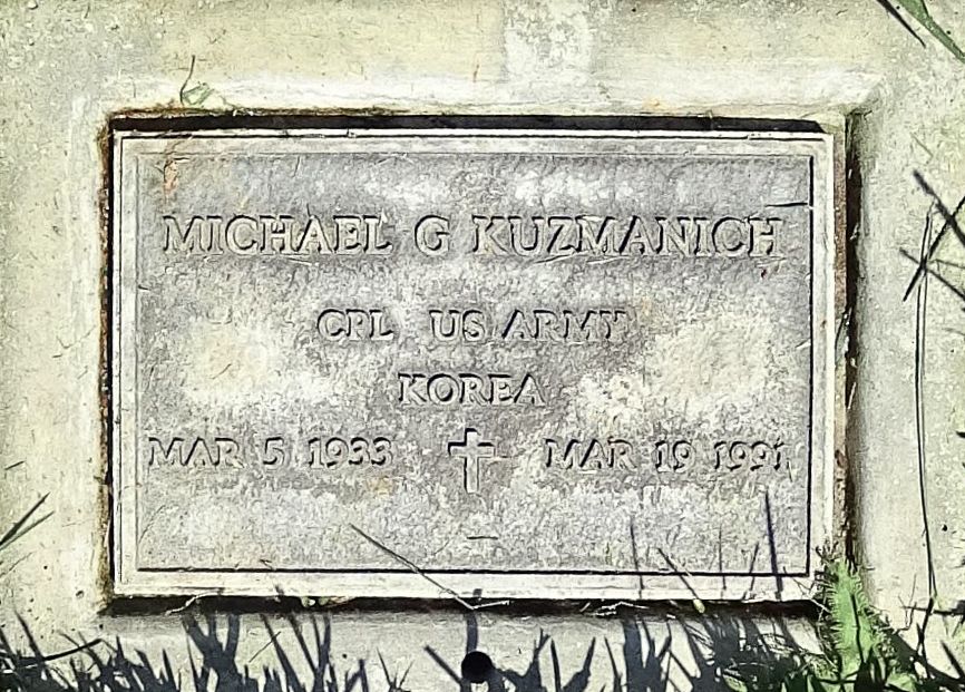 Gravesite marker image for michael g kuzmanich
