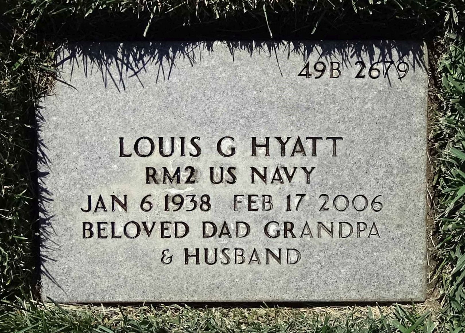 Gravesite marker image for louis george hyatt