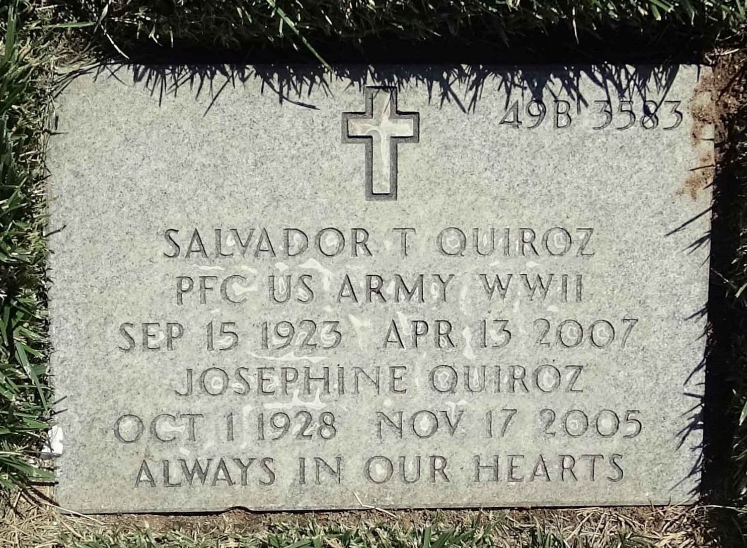Gravesite marker image for salvador t quiroz