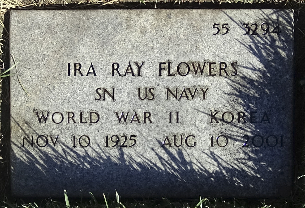 Gravesite marker image for ira ray flowers