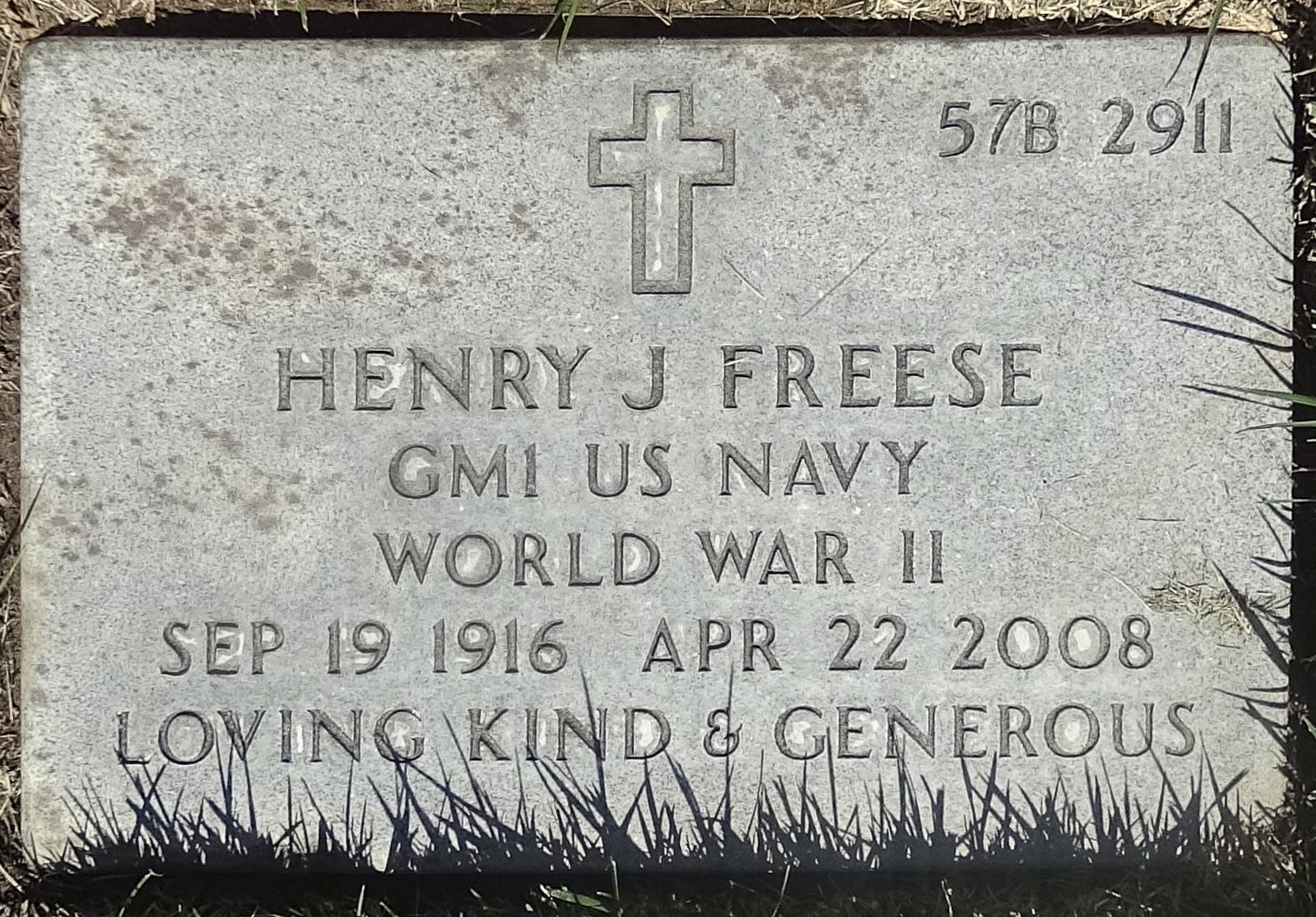 Gravesite marker image for henry johnson freese