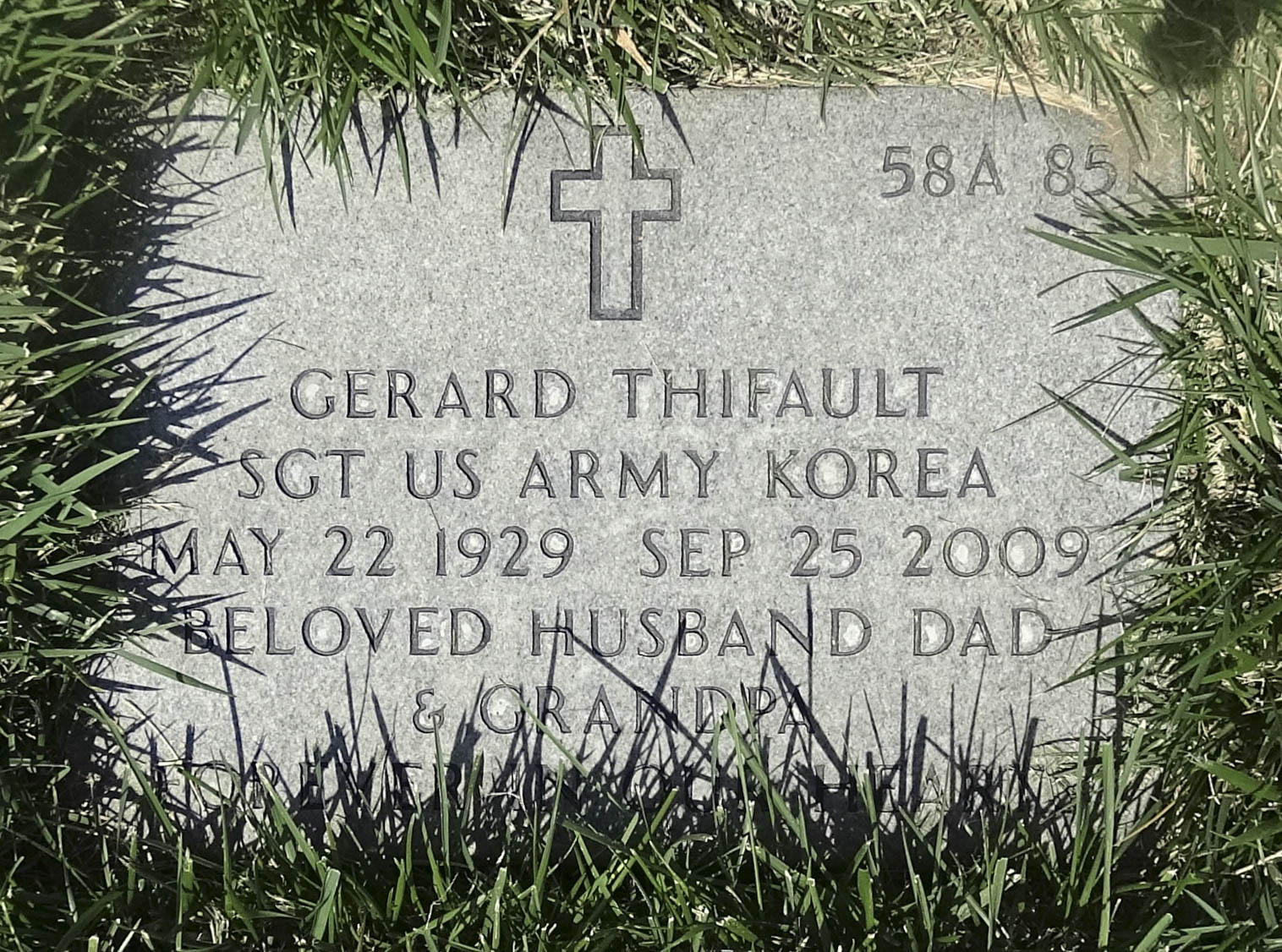 Gravesite marker image for gerard thifault