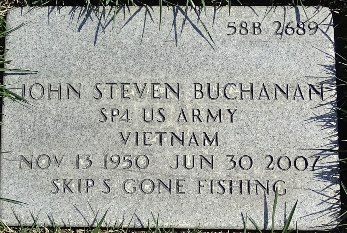 Gravesite marker image for john steven buchanan