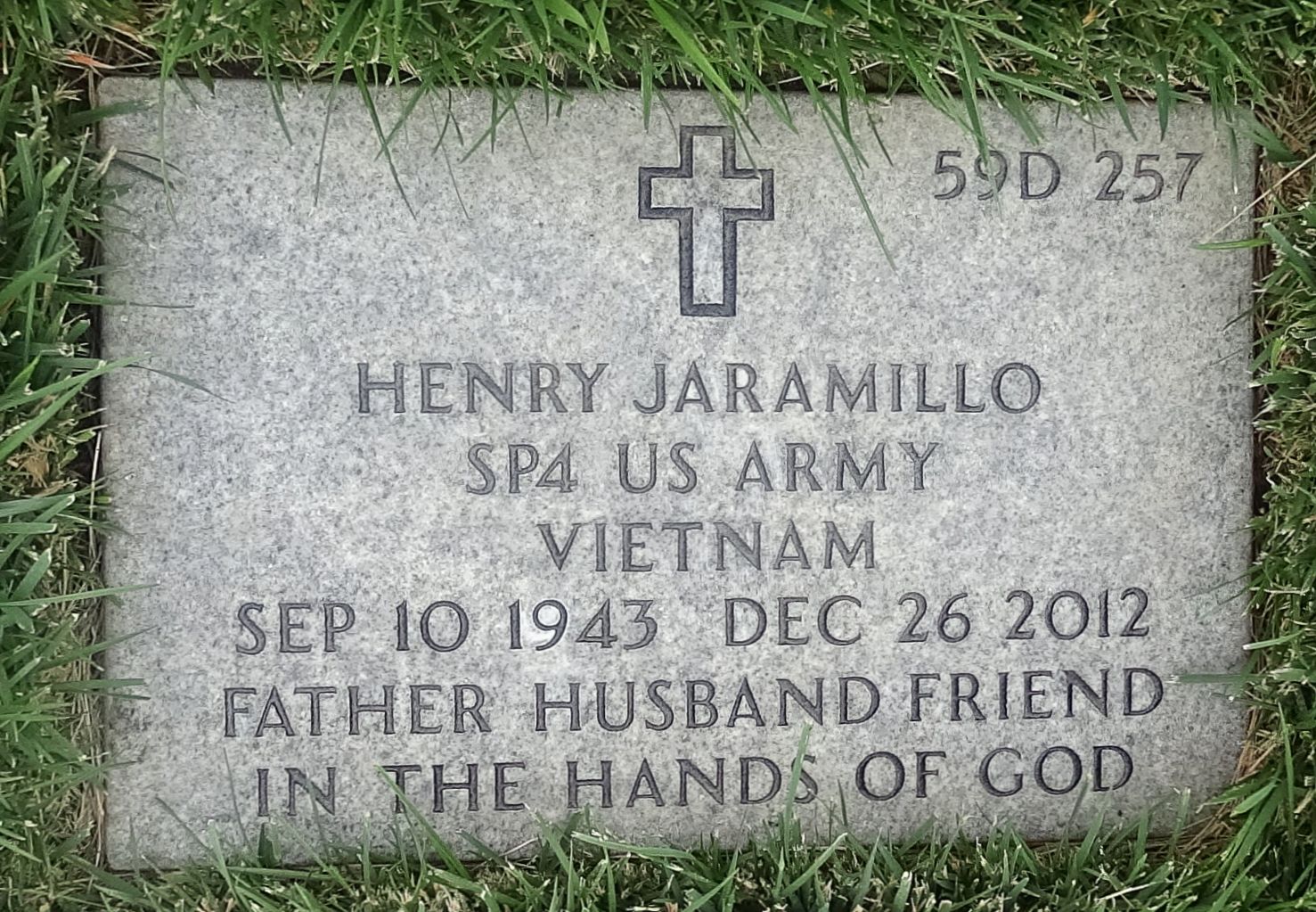 Gravesite marker image for henry jaramillo