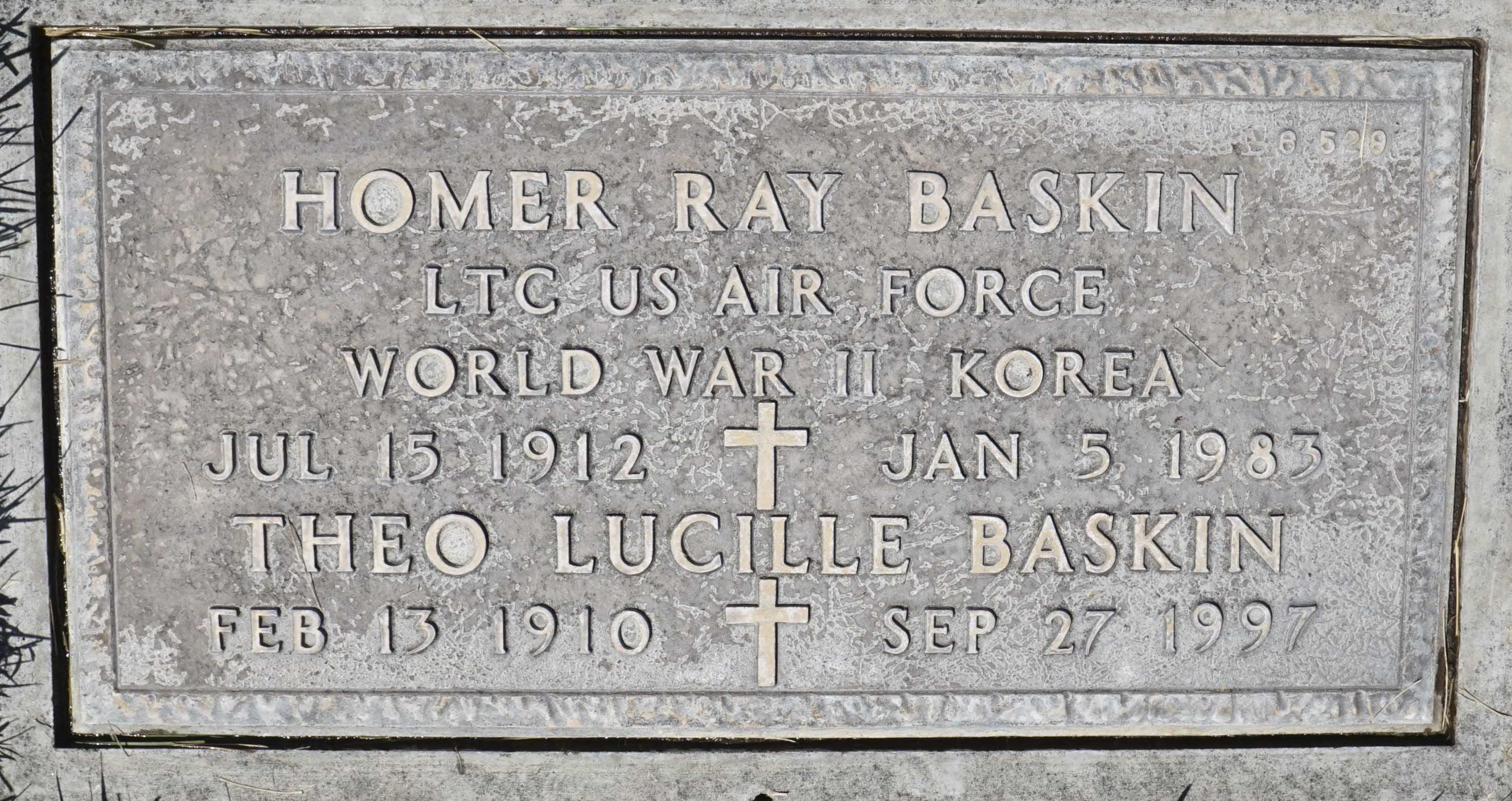 Gravesite marker image for homer ray baskin