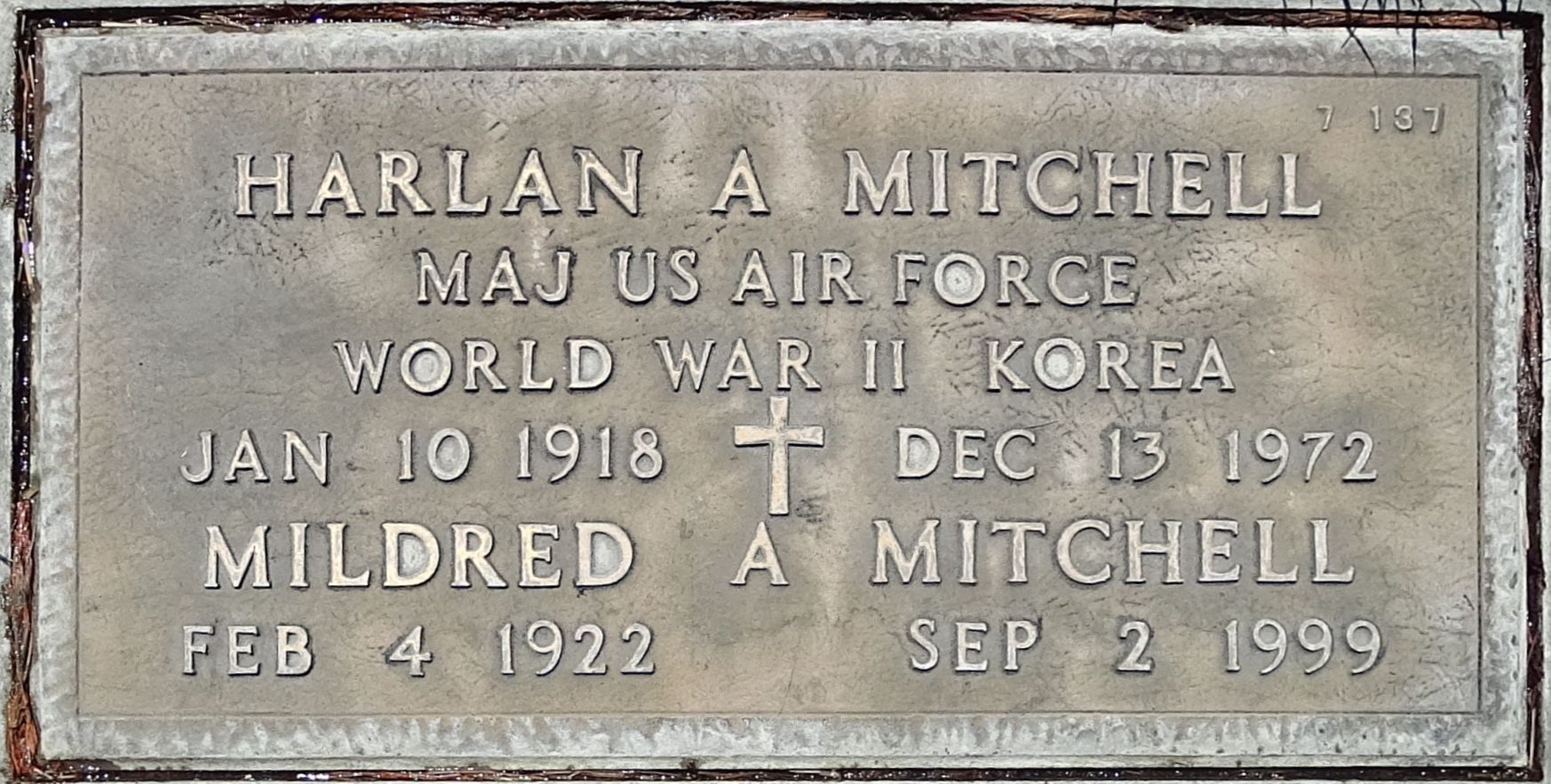 Gravesite marker image for harlan alvin mitchell