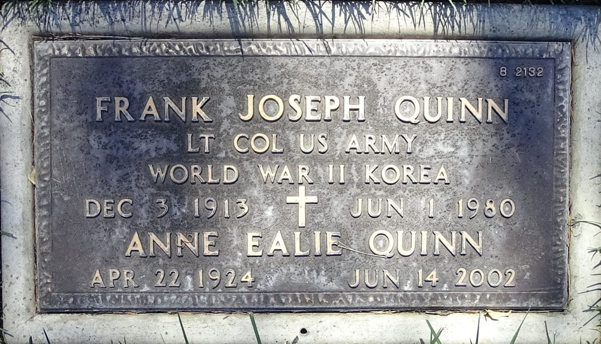 Gravesite marker image for frank joseph quinn