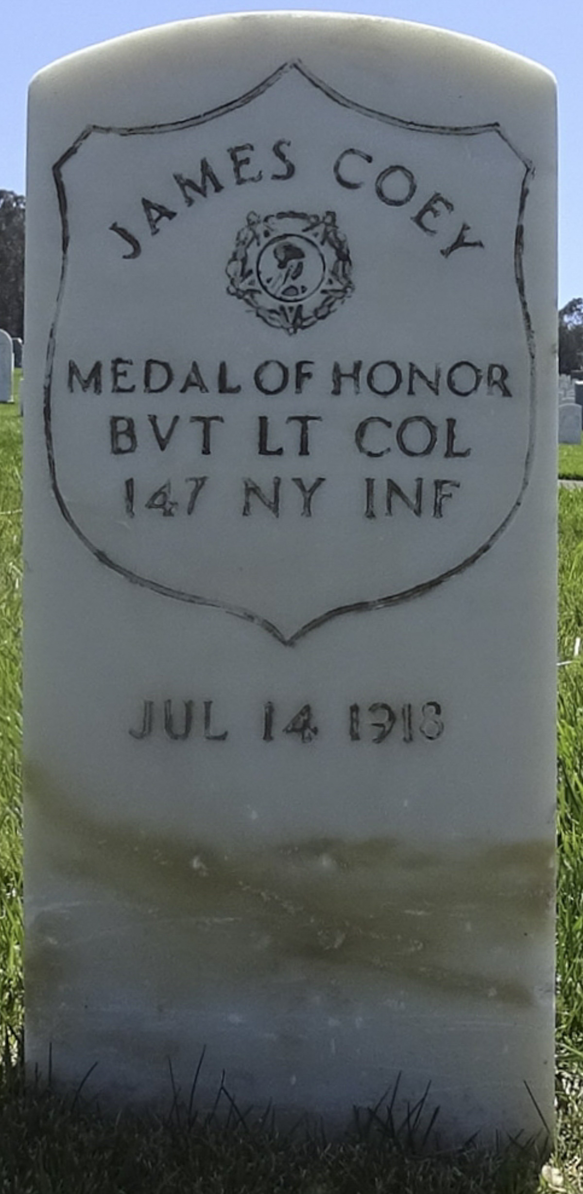 Gravesite marker image for james coey