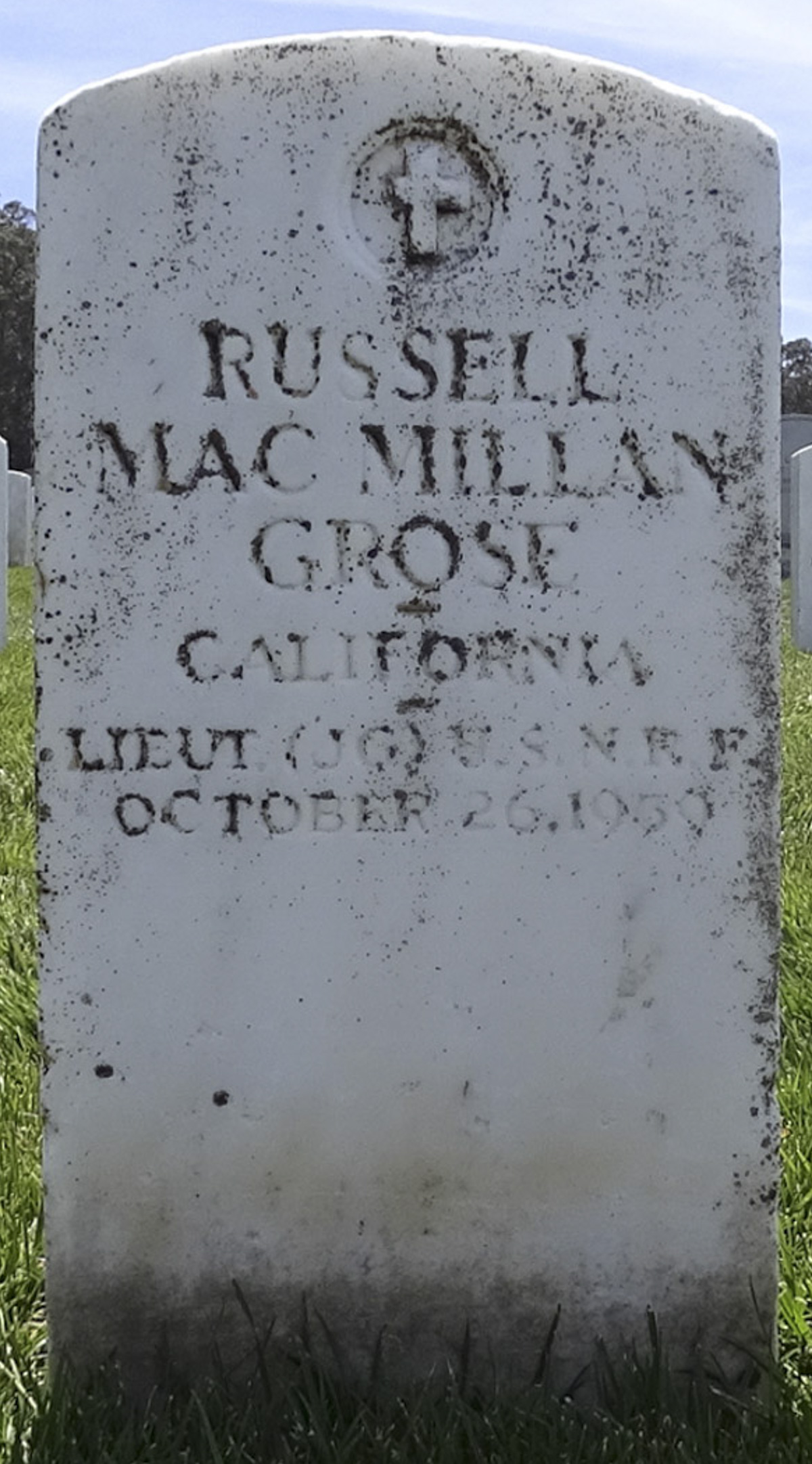 Gravesite marker image for russell macmillan grose