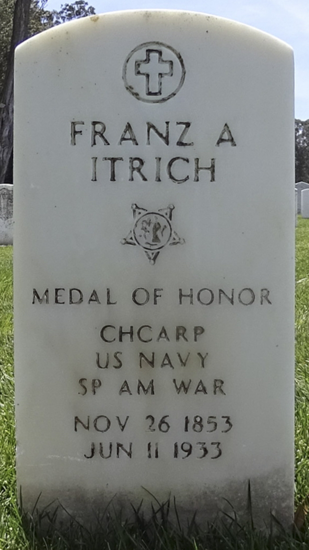 Gravesite marker image for franz a itrich