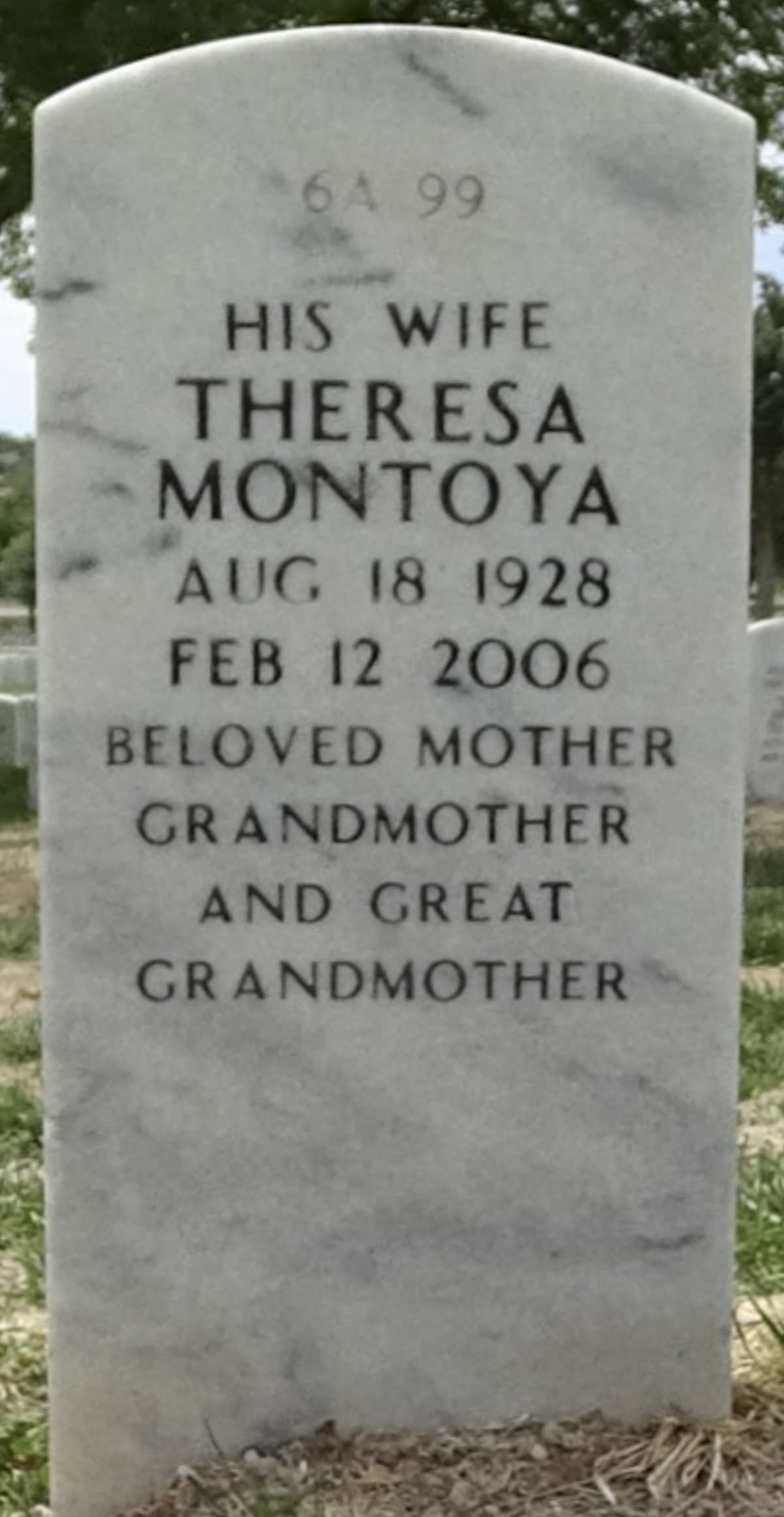 Gravesite marker image for ernest j montoya