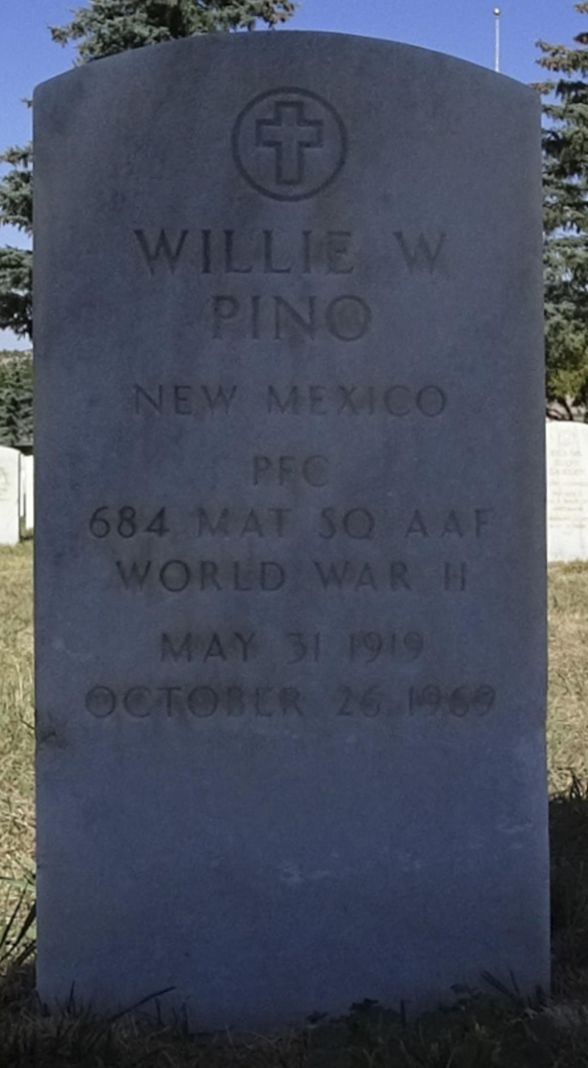 Gravesite marker image for willie watchen pino