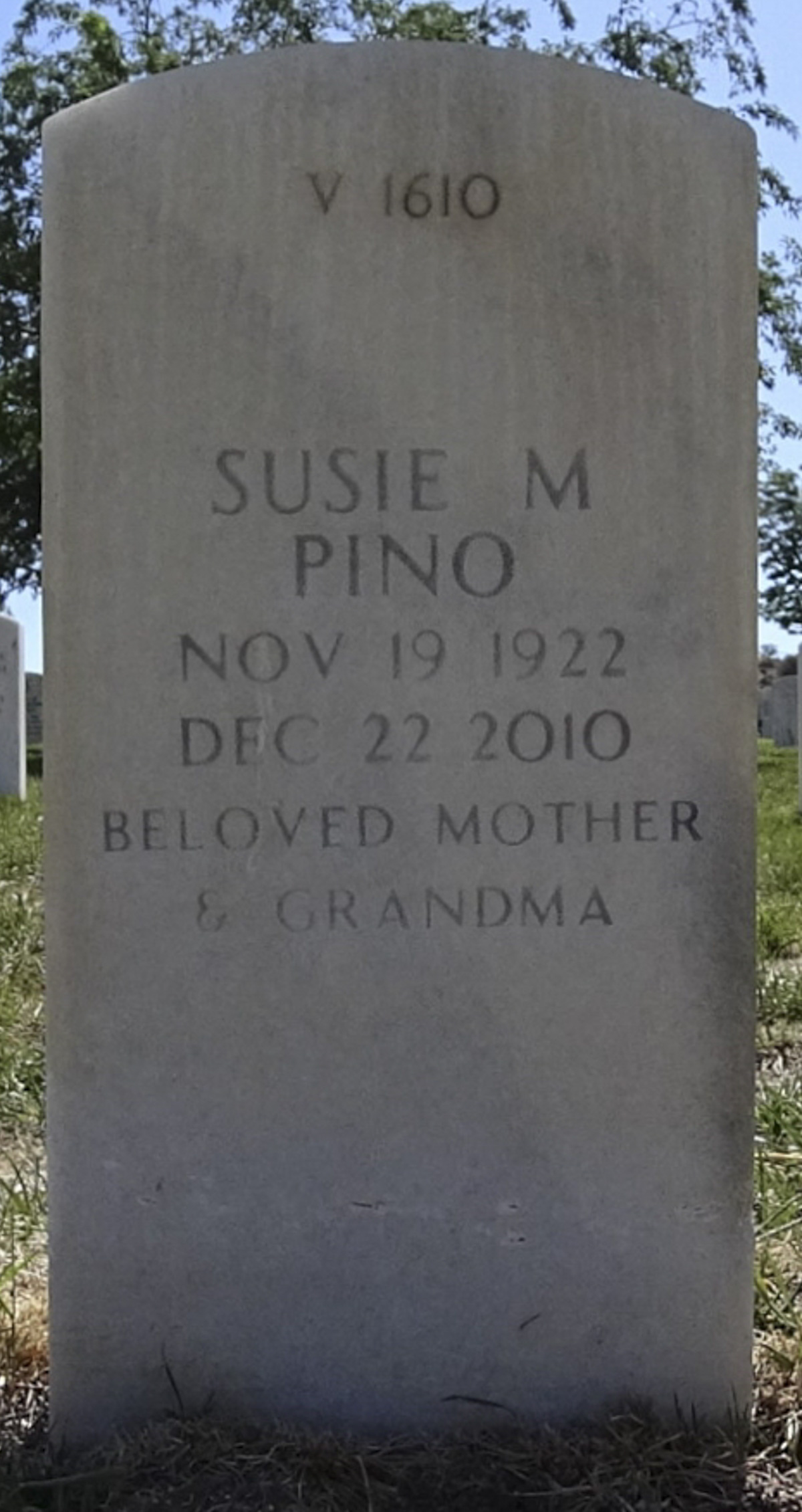 Gravesite marker image for willie watchen pino