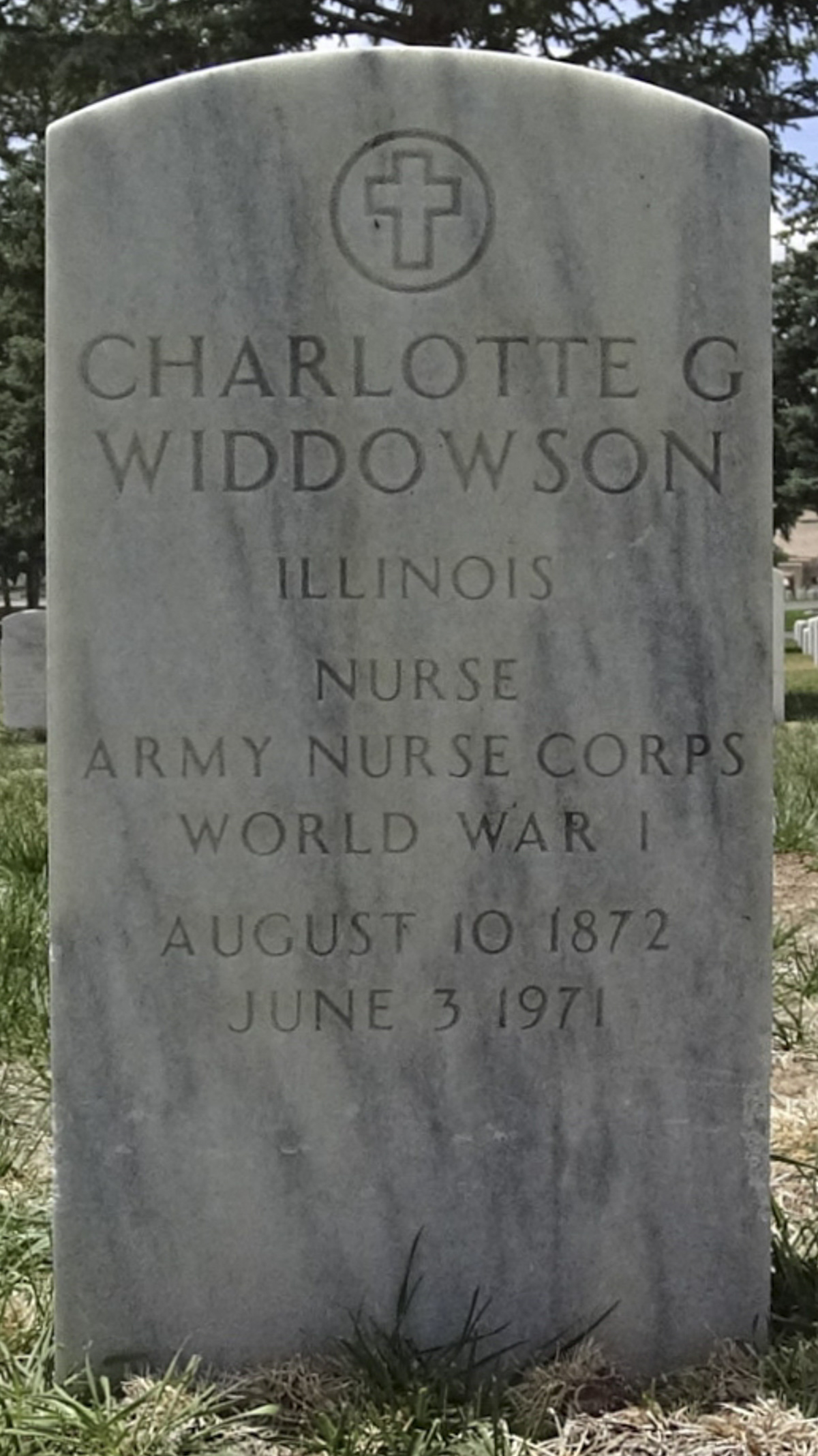 Gravesite marker image for charlotte g widdowson