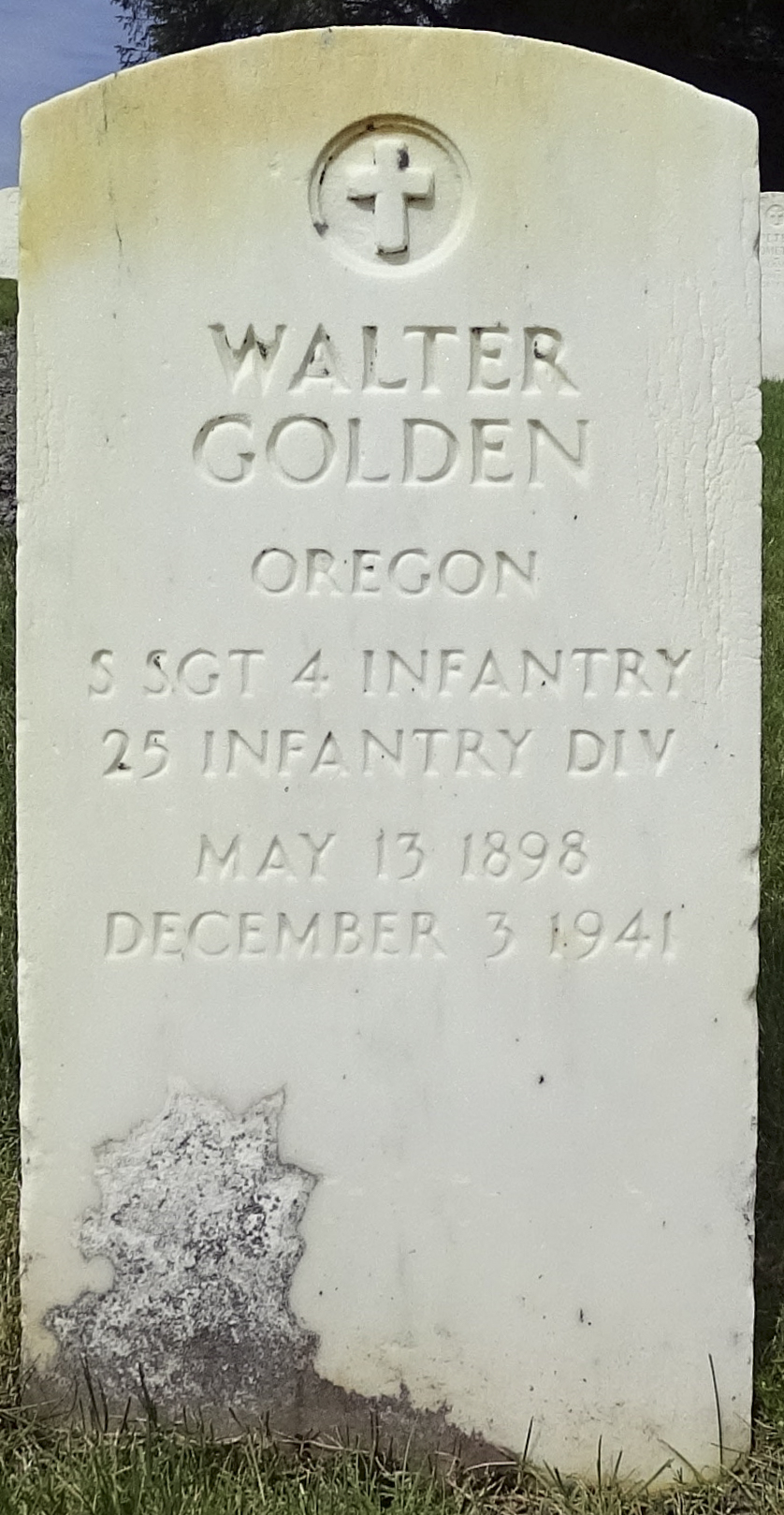 Gravesite marker image for walter golden
