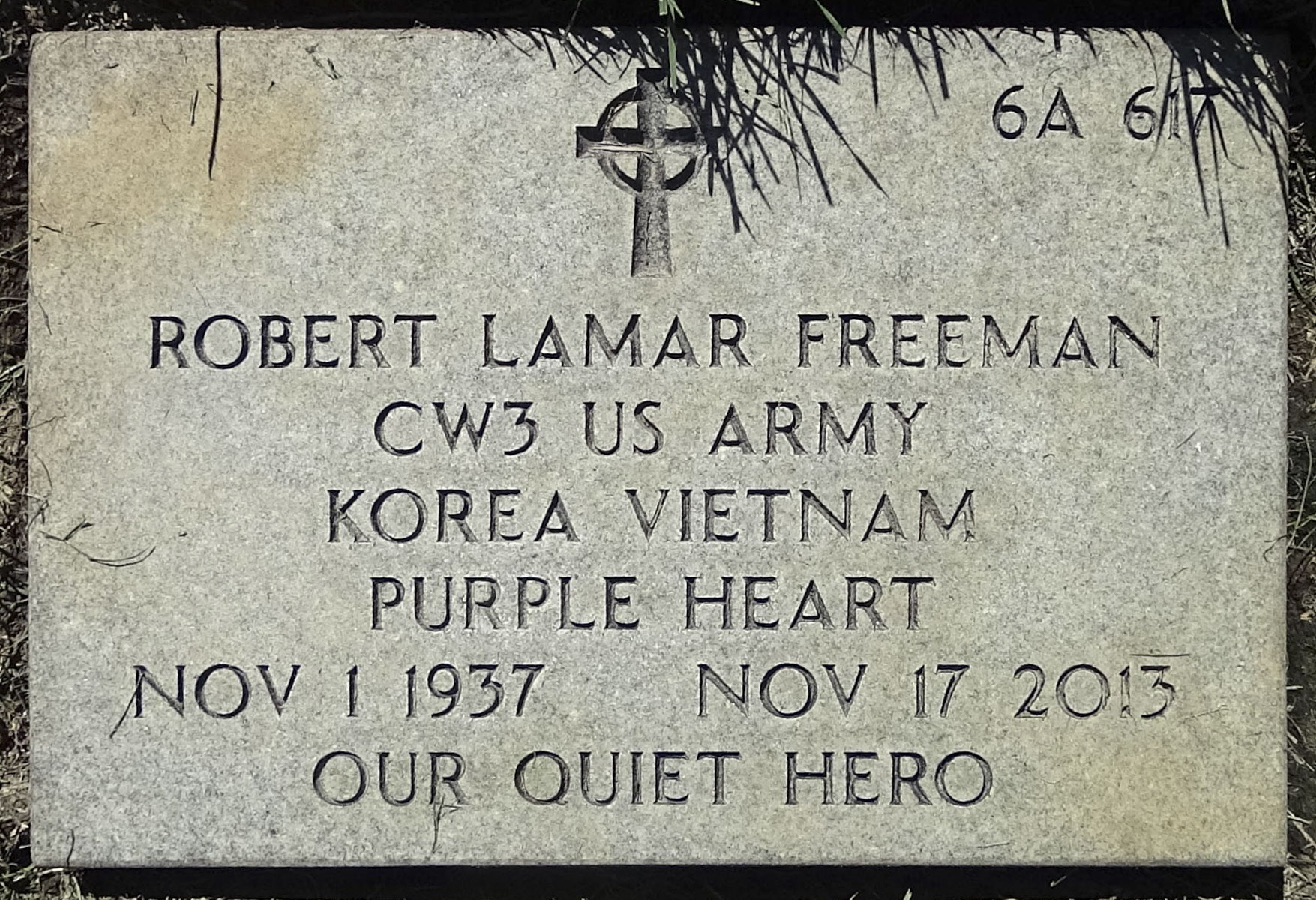 Gravesite marker image for robert lamar freeman
