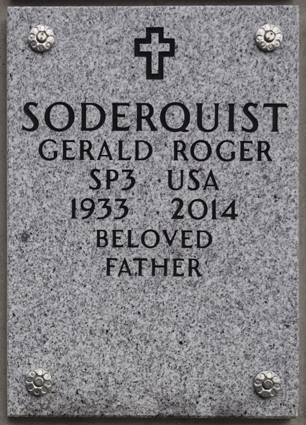 Gravesite marker image for gerald roger soderquist