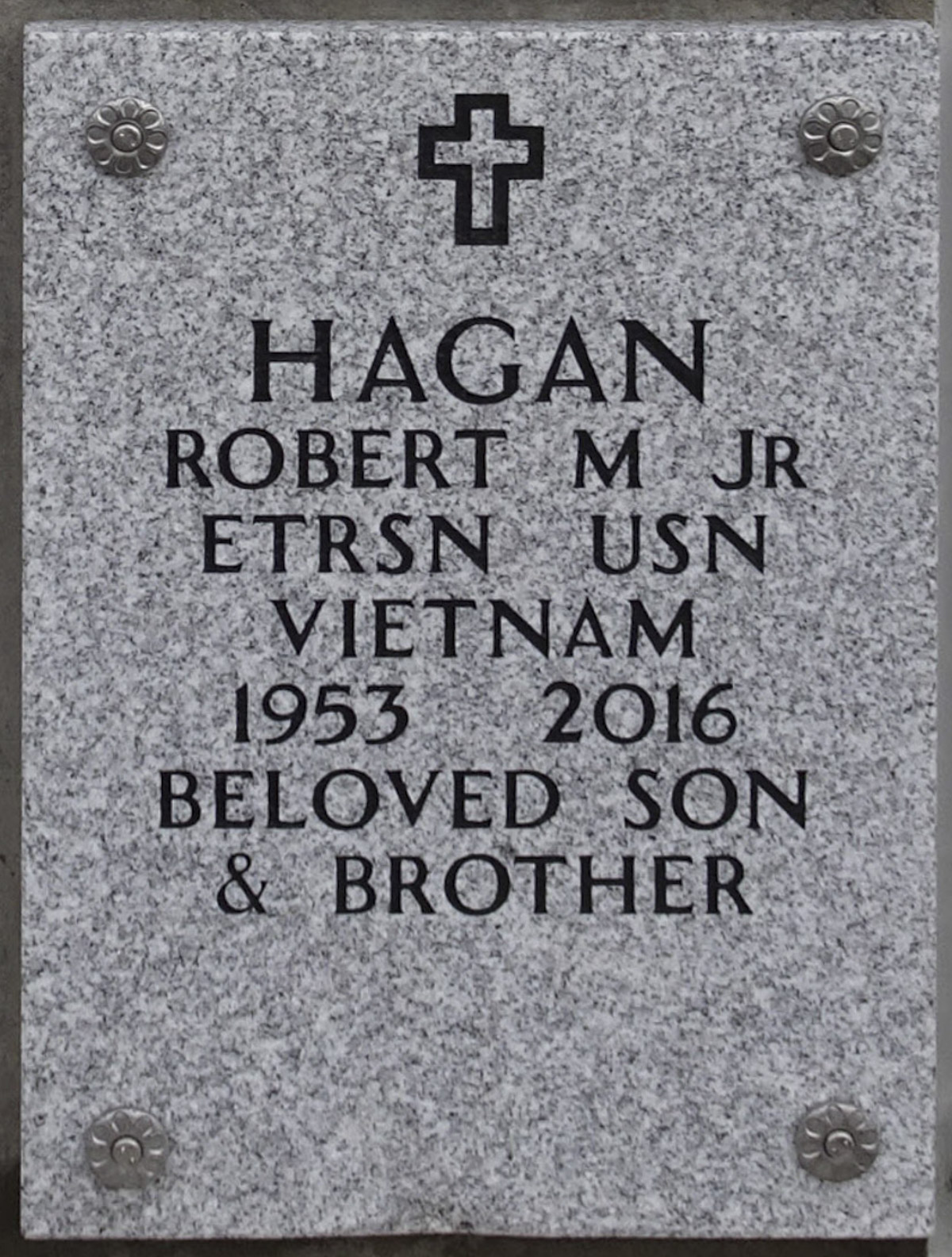 Gravesite marker image for robert michael hagan jr