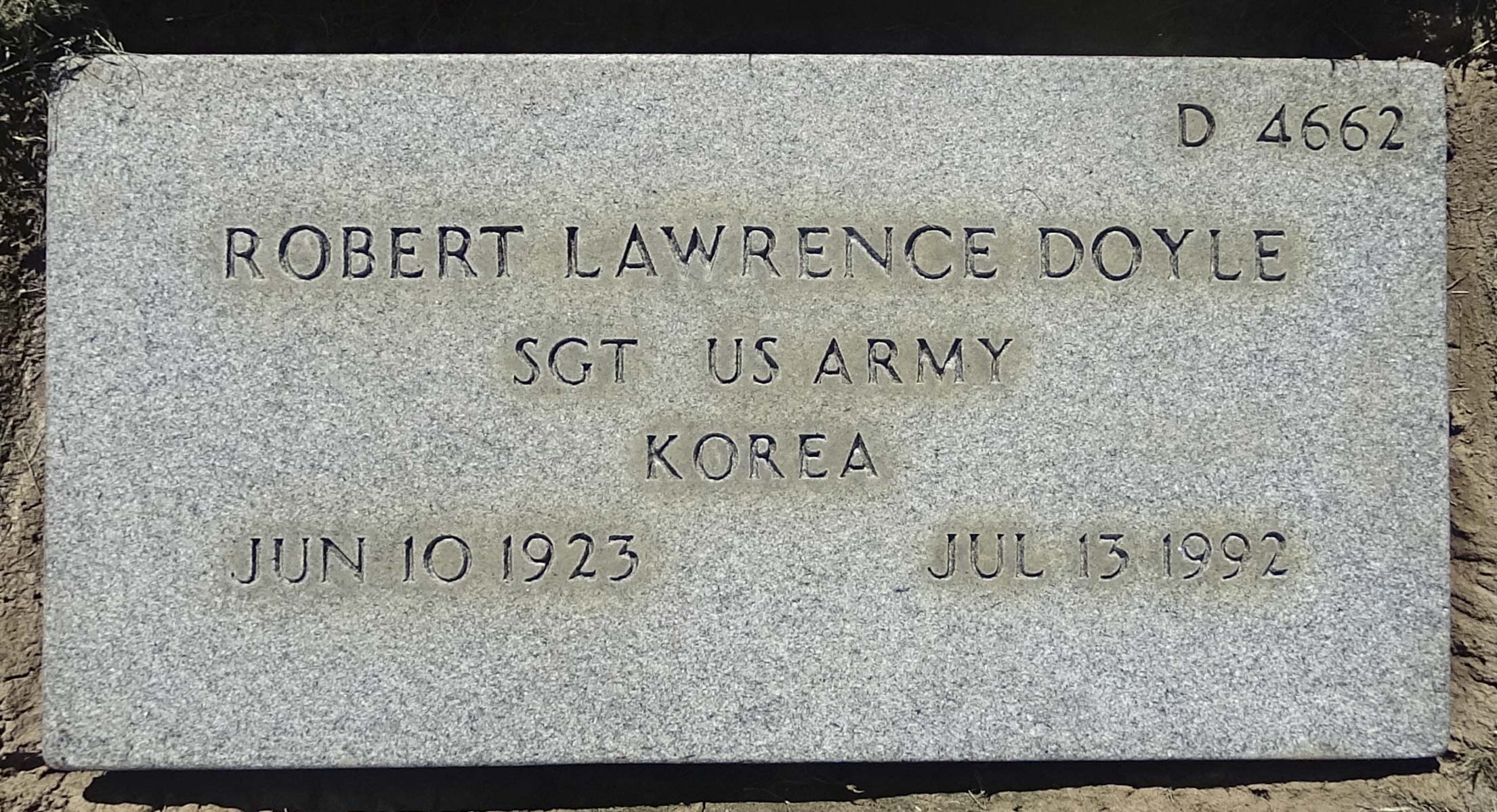 Gravesite marker image for robert lawrence doyle