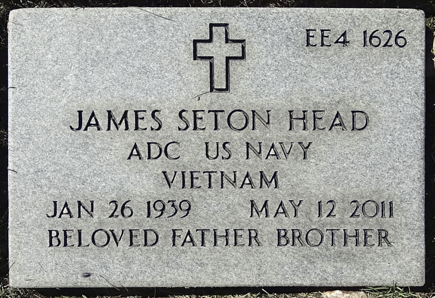 Gravesite marker image for james seton head