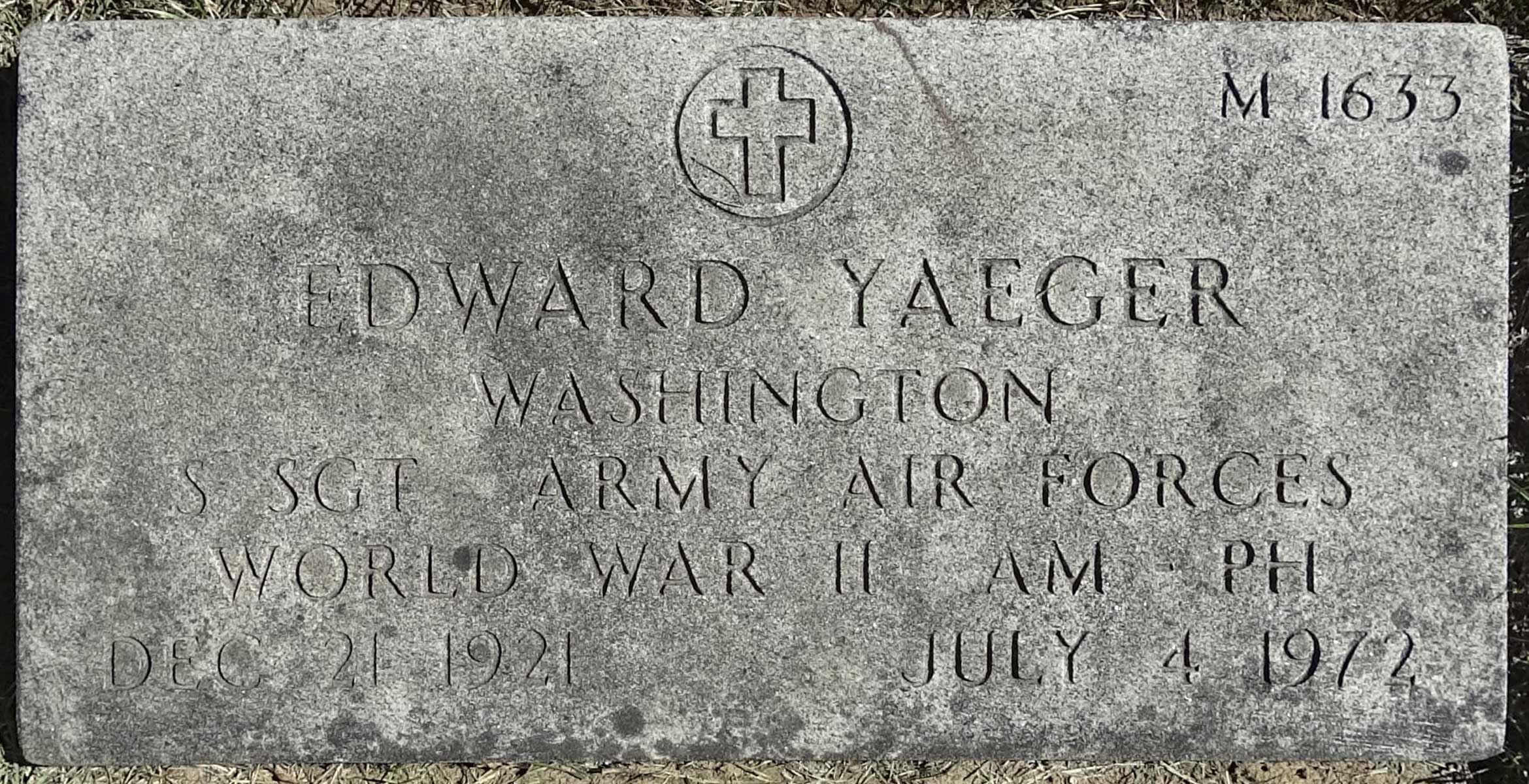 Gravesite marker image for edward yaeger