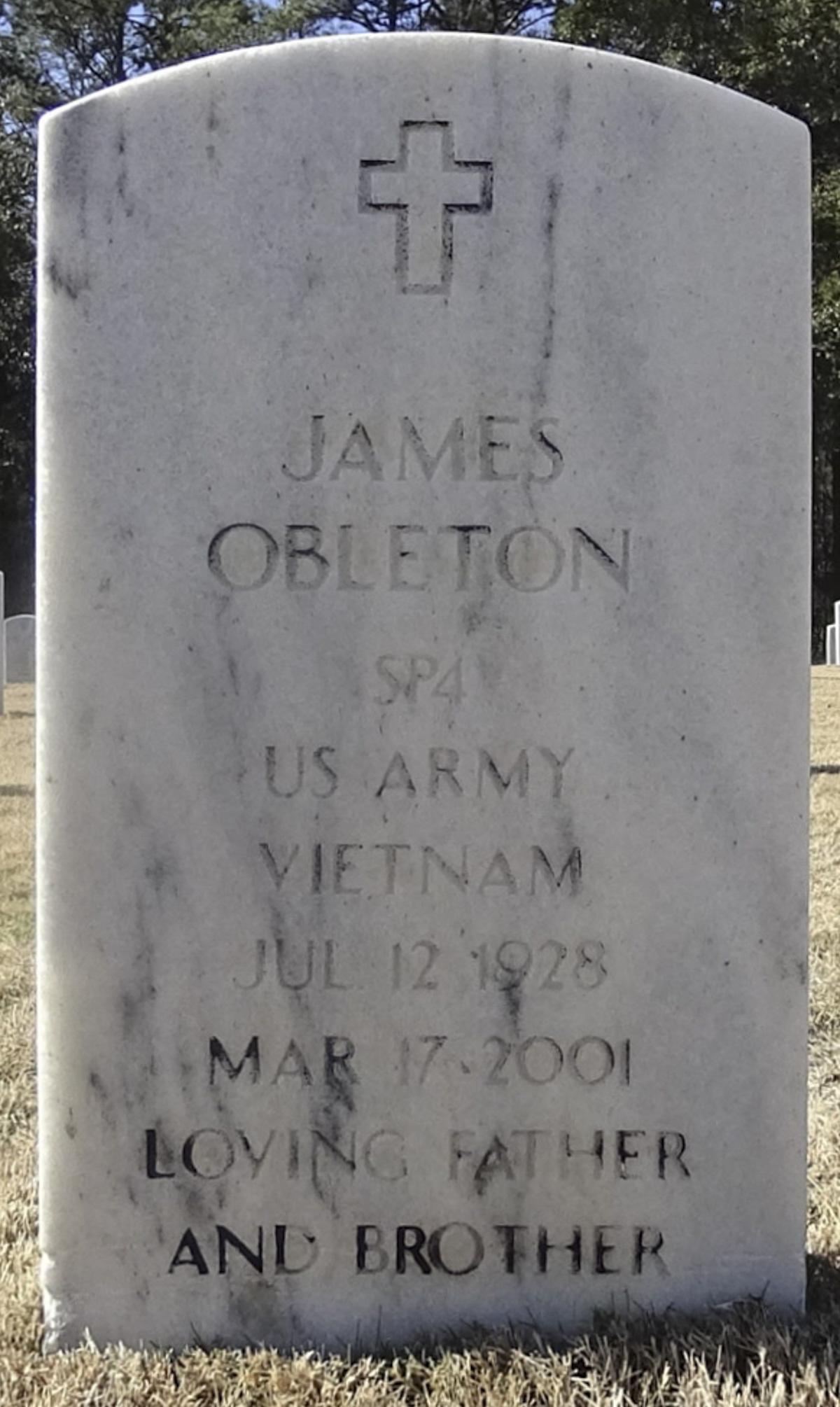 Gravesite marker image for james obleton