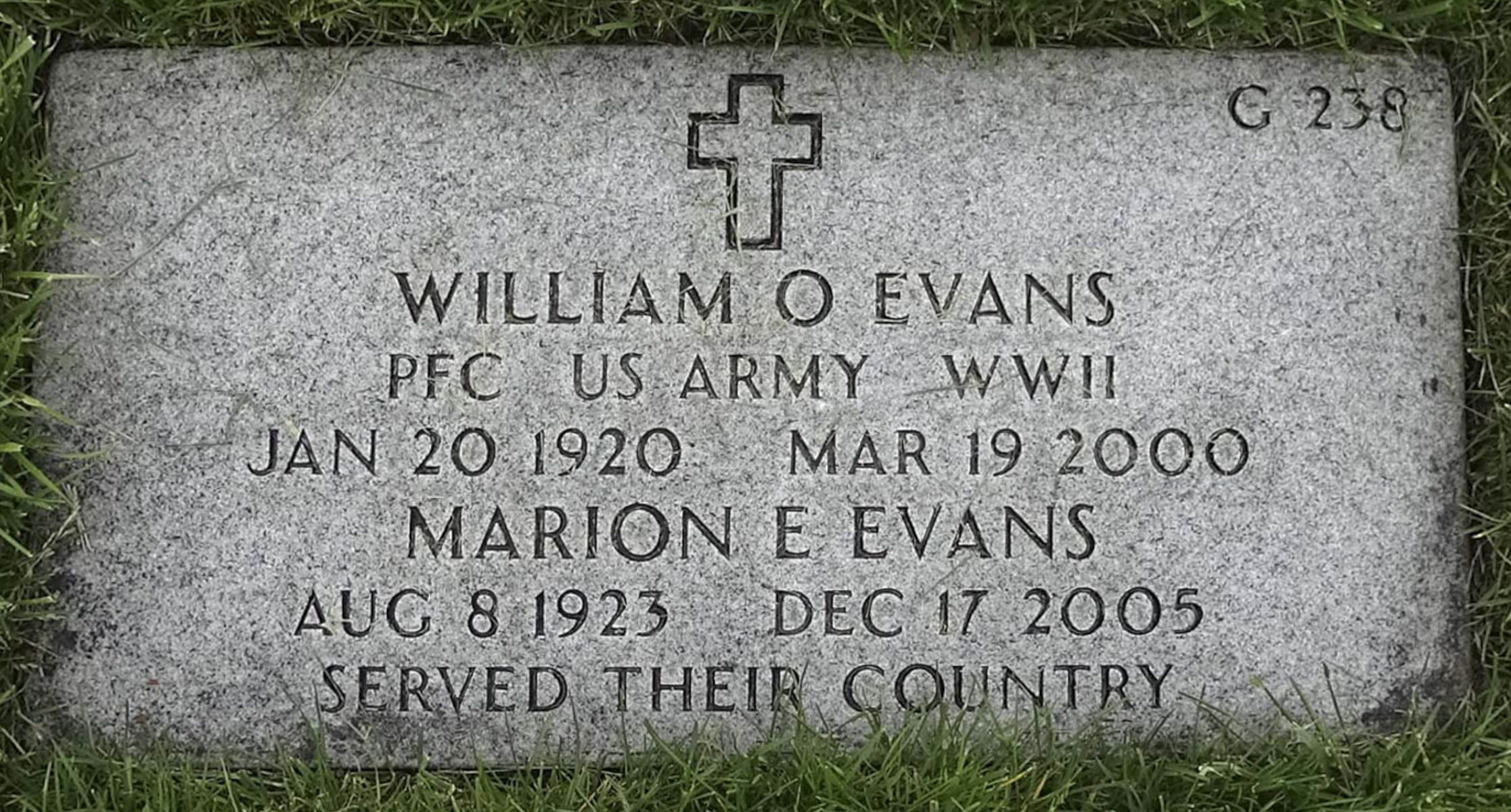 Gravesite marker image for william owen evans
