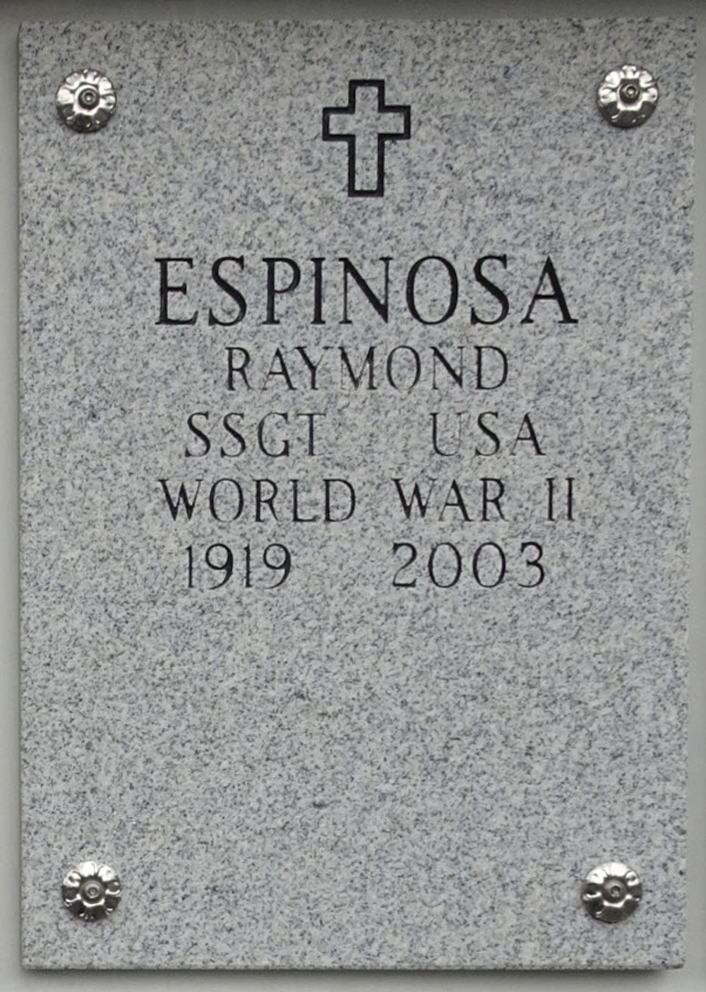 Gravesite marker image for raymond espinosa