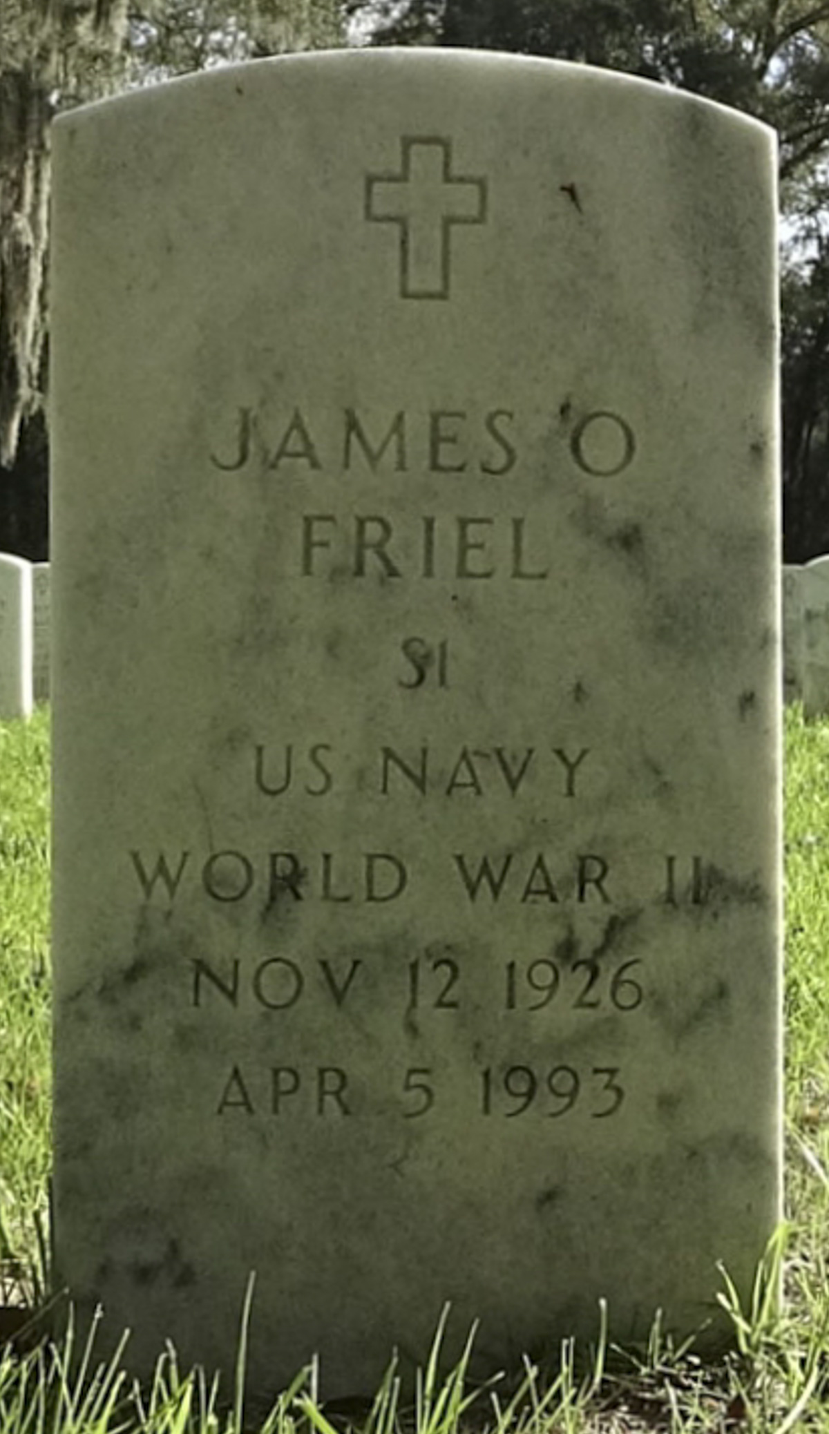 Gravesite marker image for james o friel