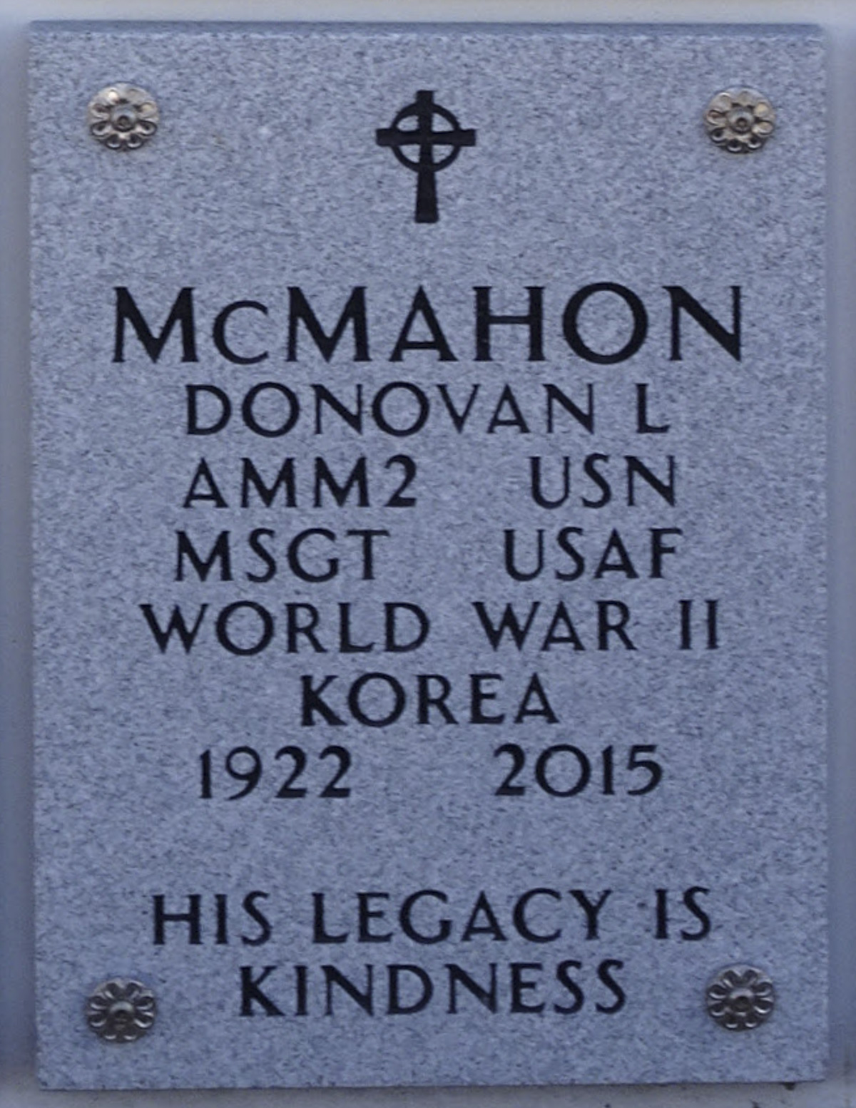 Gravesite marker image for donovan lee mcmahon