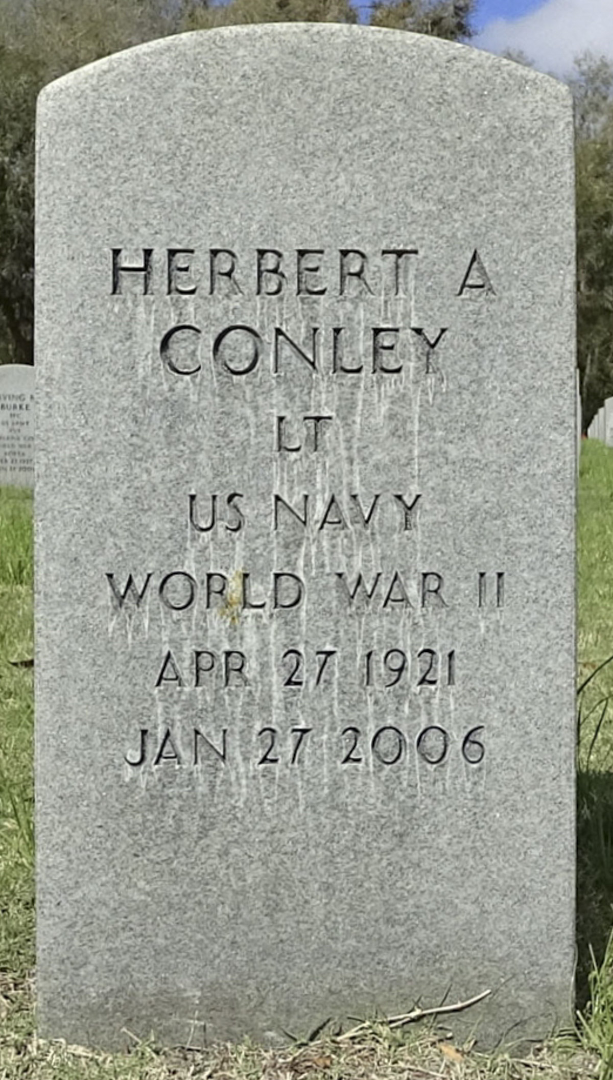 Gravesite marker image for herbert a conley
