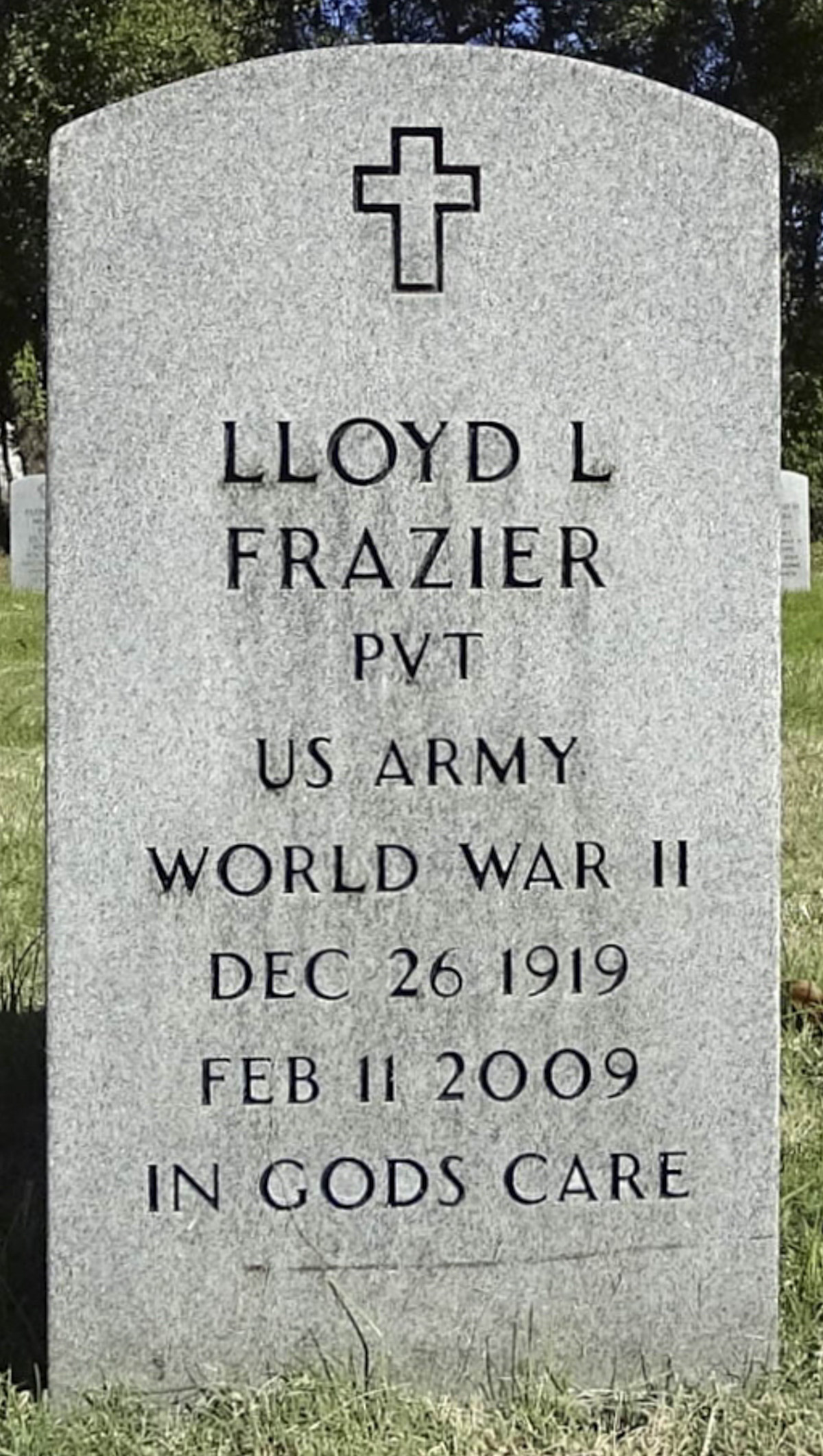 Gravesite marker image for lloyd l frazier