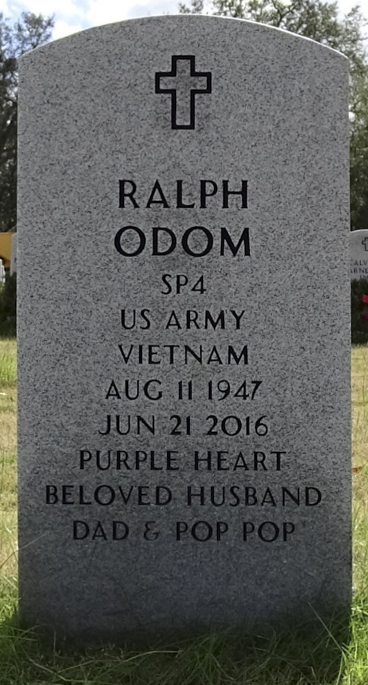 Gravesite marker image for ralph odom