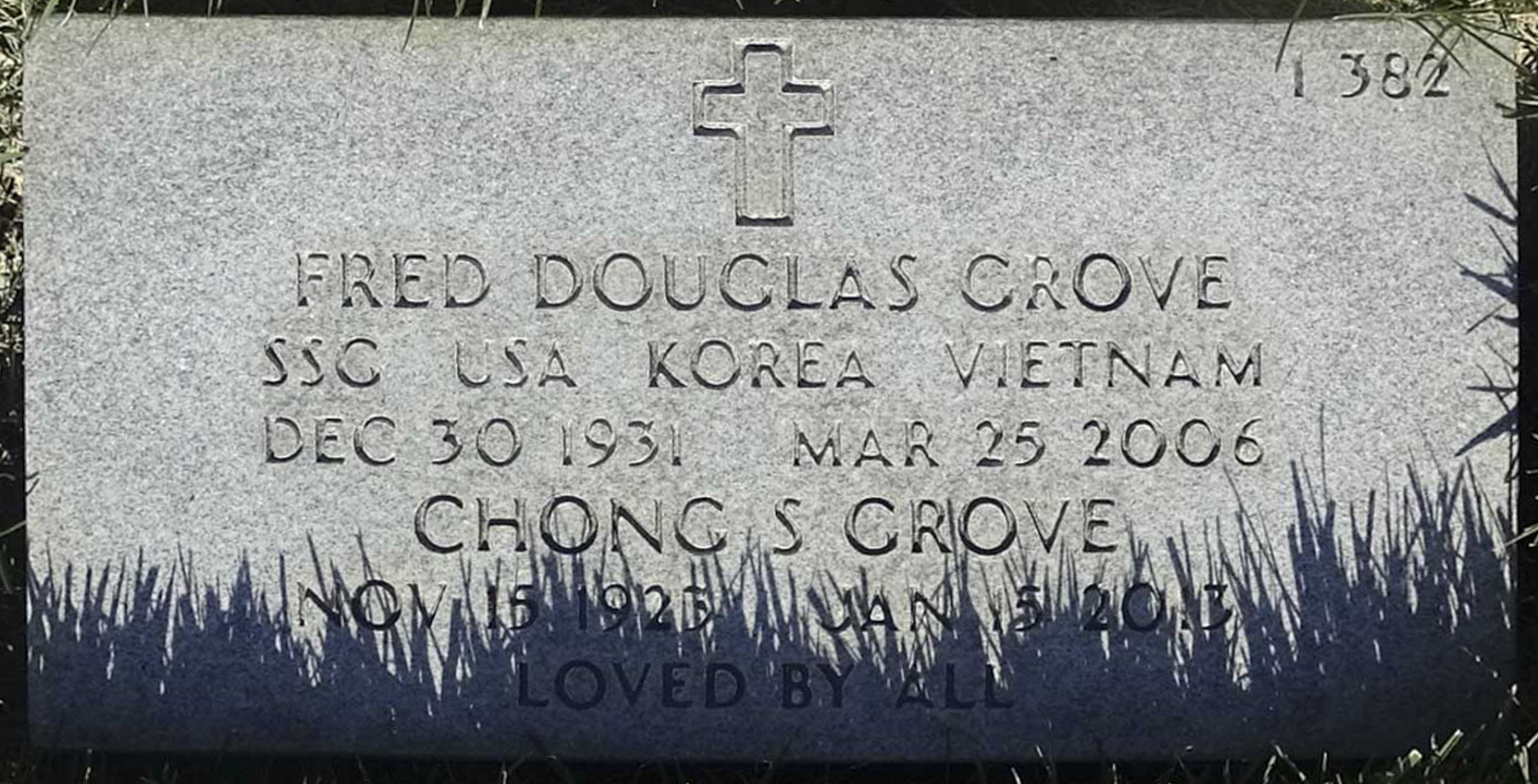Gravesite marker image for fred douglas grove