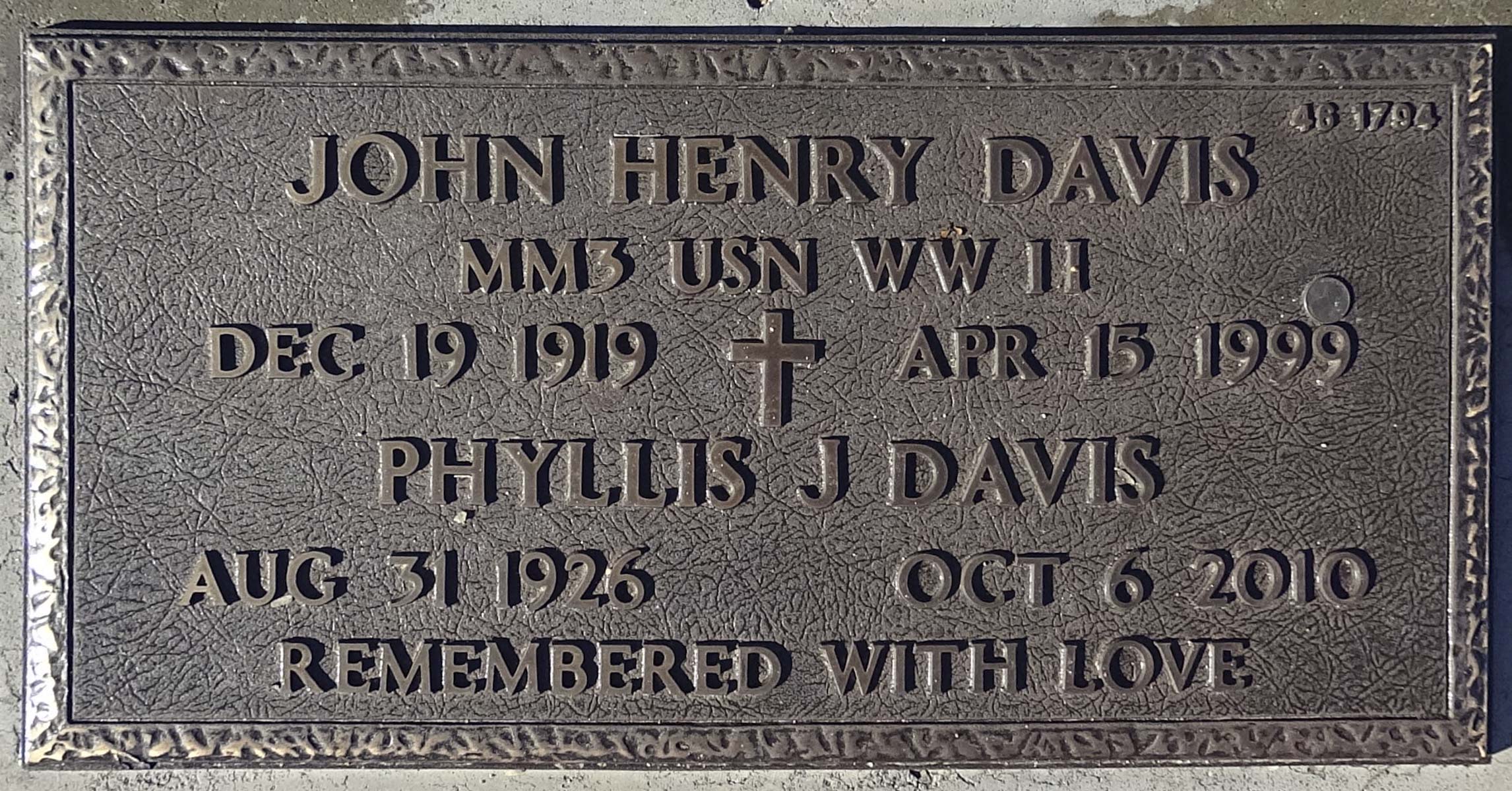 Gravesite marker image for john henry davis