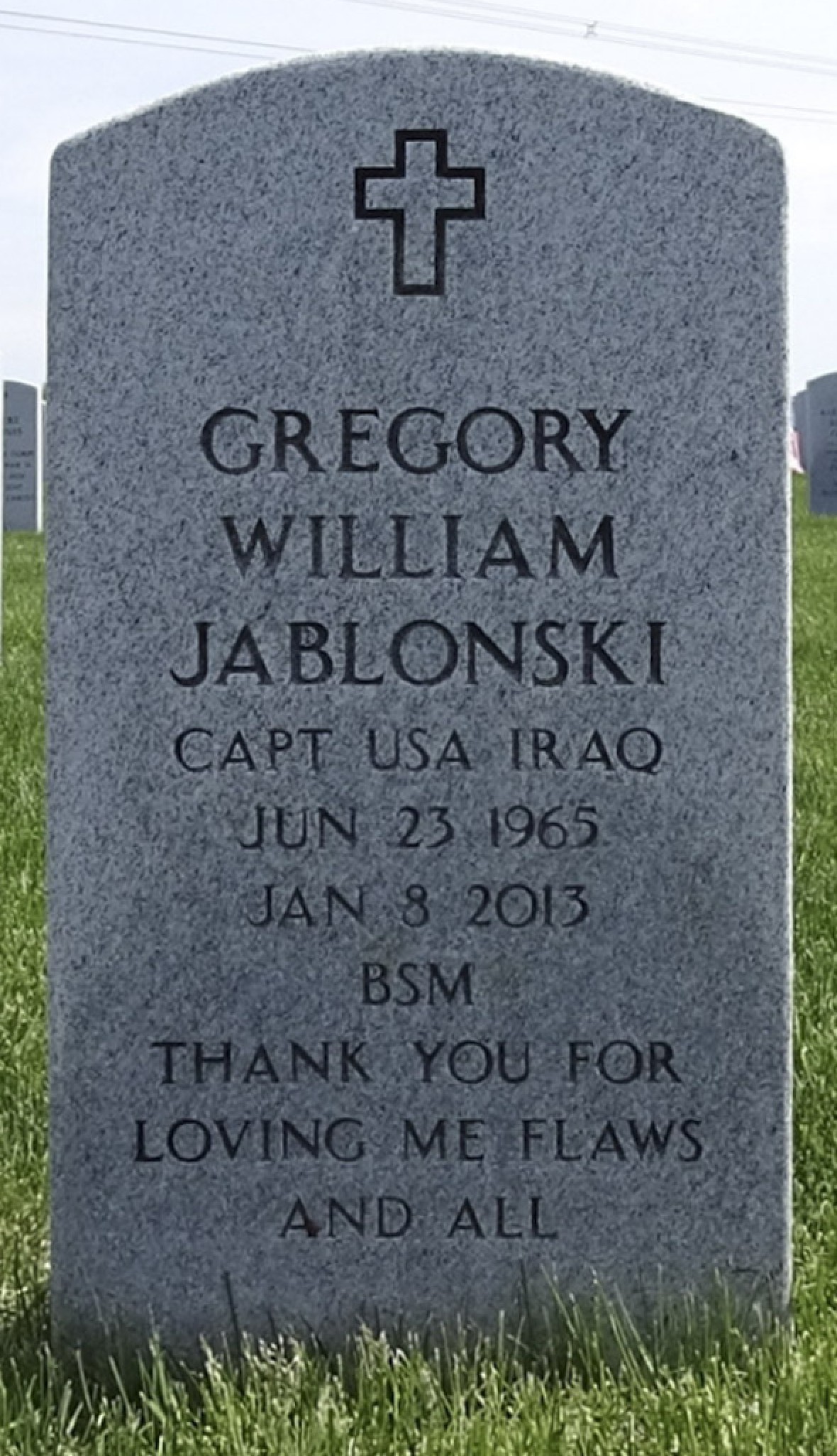 Gravesite marker image for gregory william jablonski